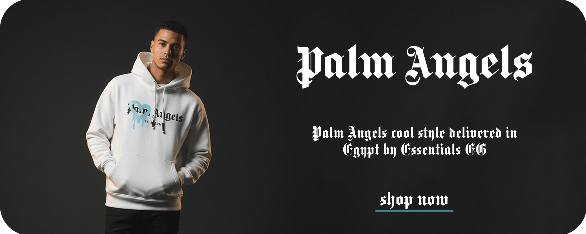 Palm Angels Flame Logo Hoodie – Black, Oversized Fit