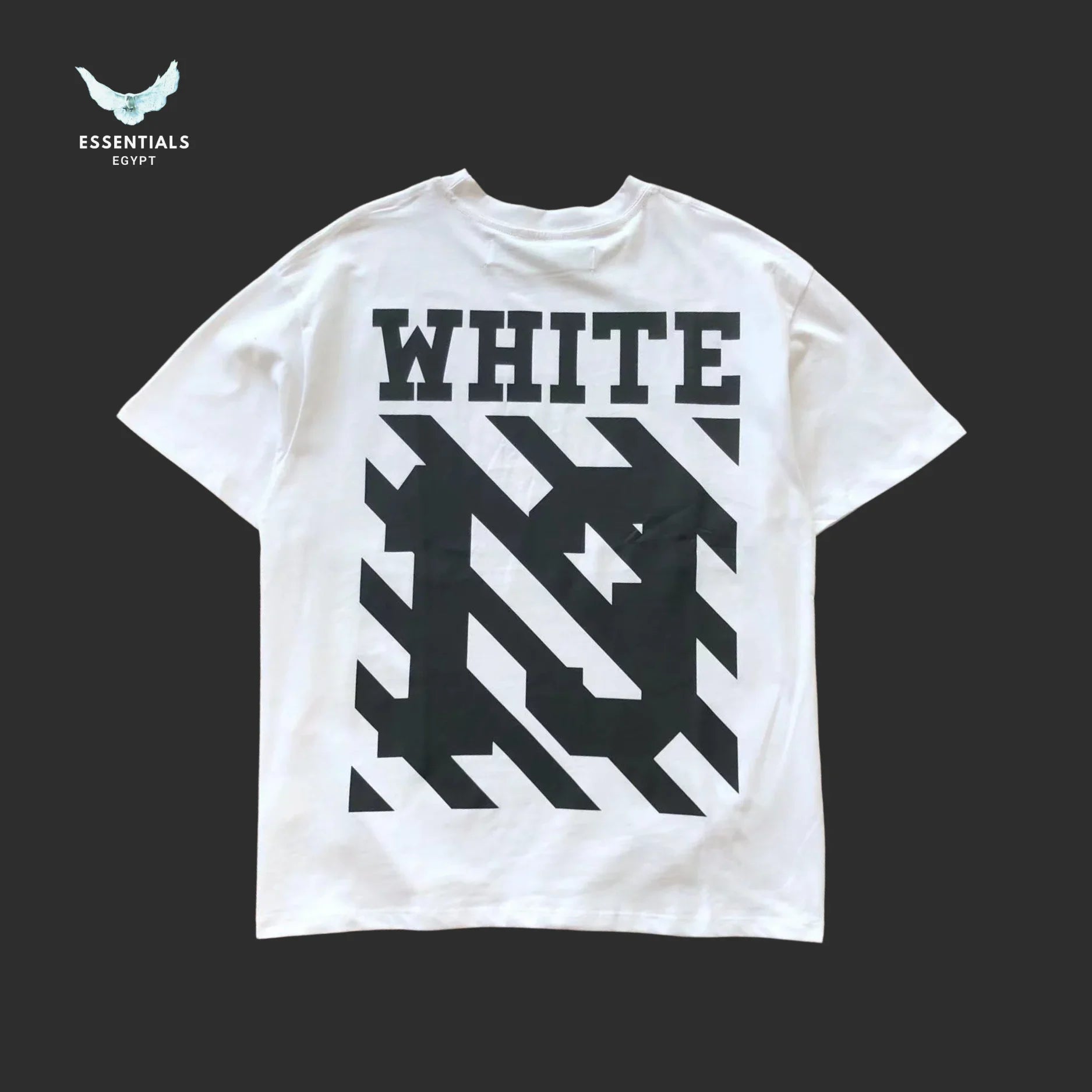 Off - White Diag Spray Tee – Black/White - ESSENTIALS EGYPT