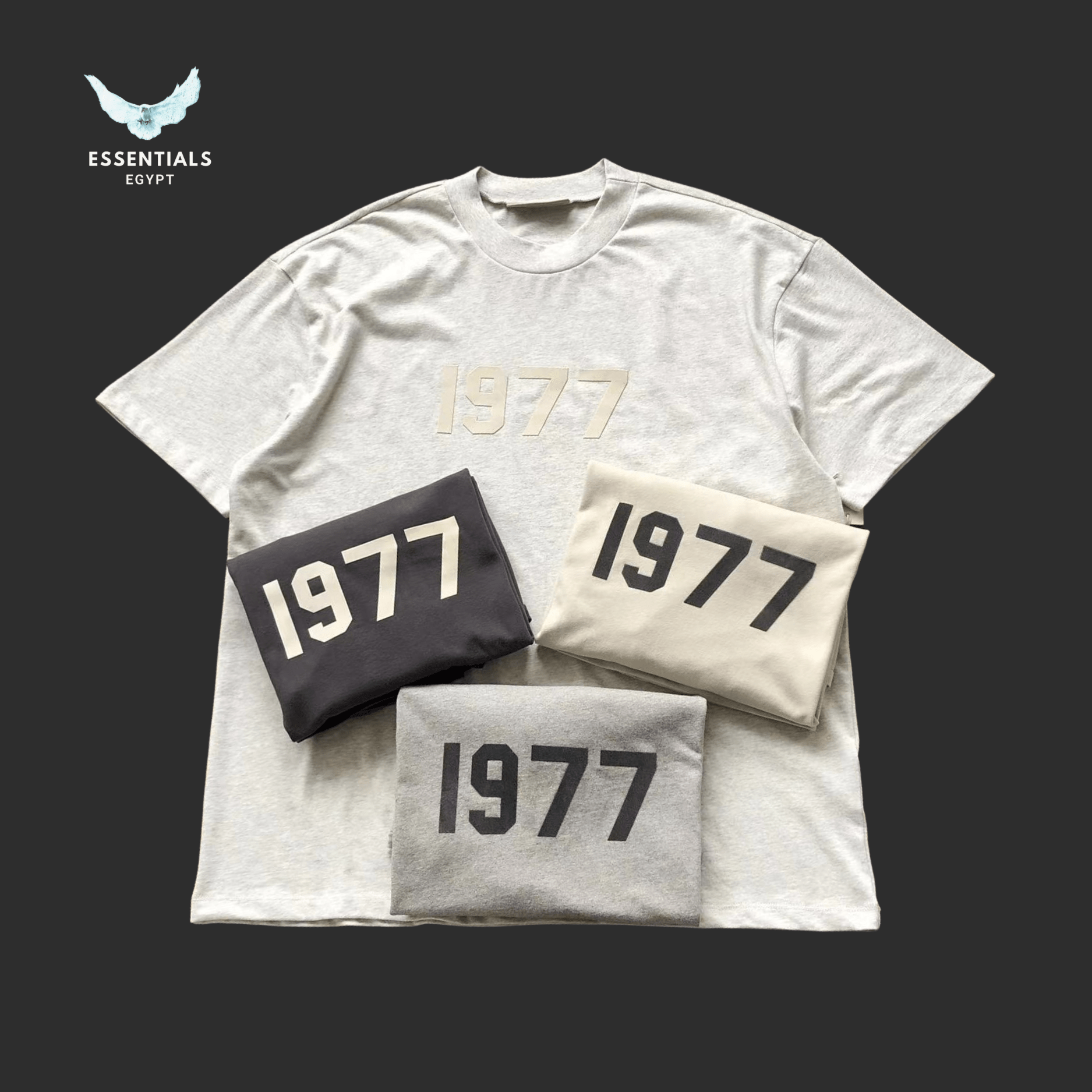 Essentials T-Shirt – 1977 Print Logo - ESSENTIALS EGYPT