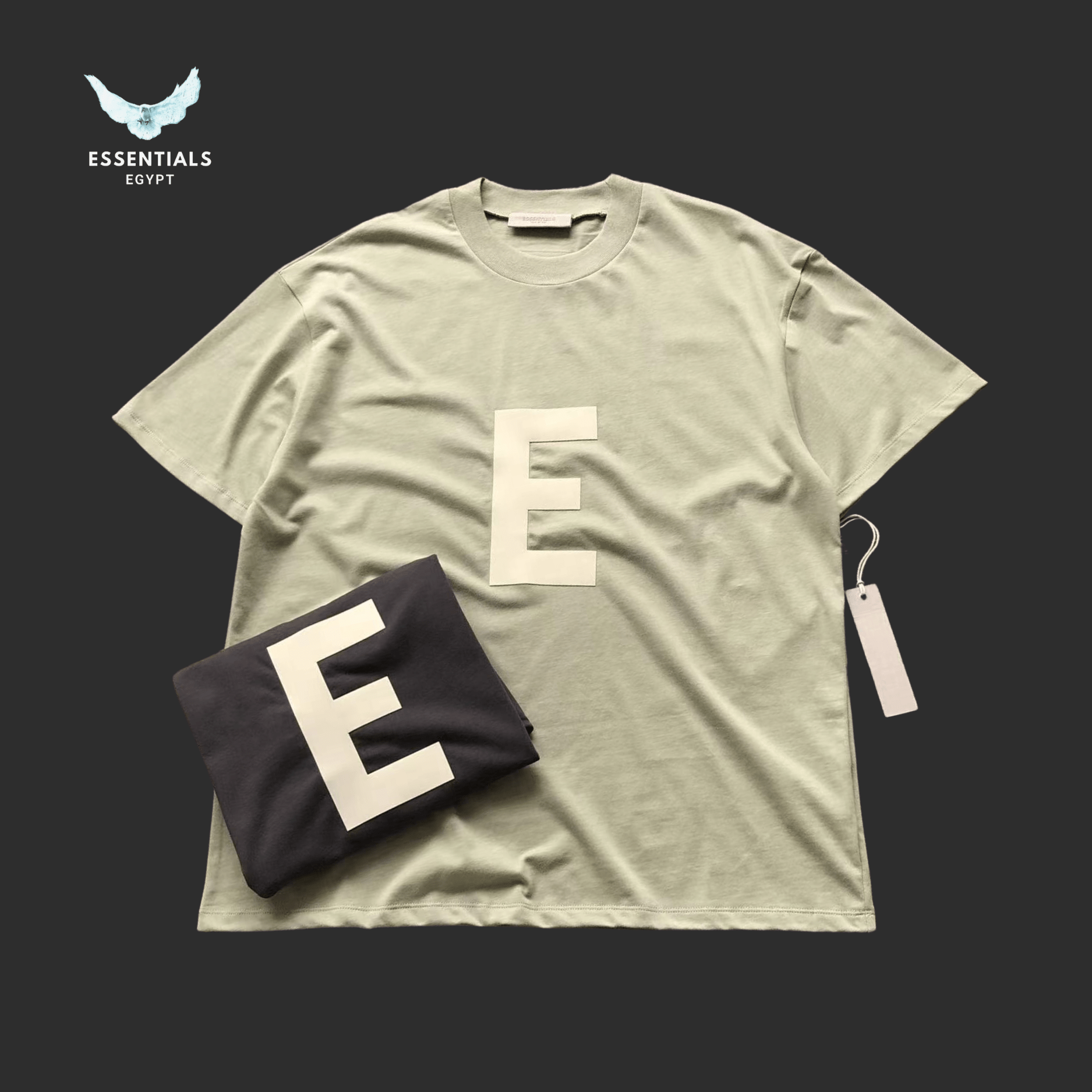 Essentials T-Shirt – Oversized “E” Logo - ESSENTIALS EGYPT