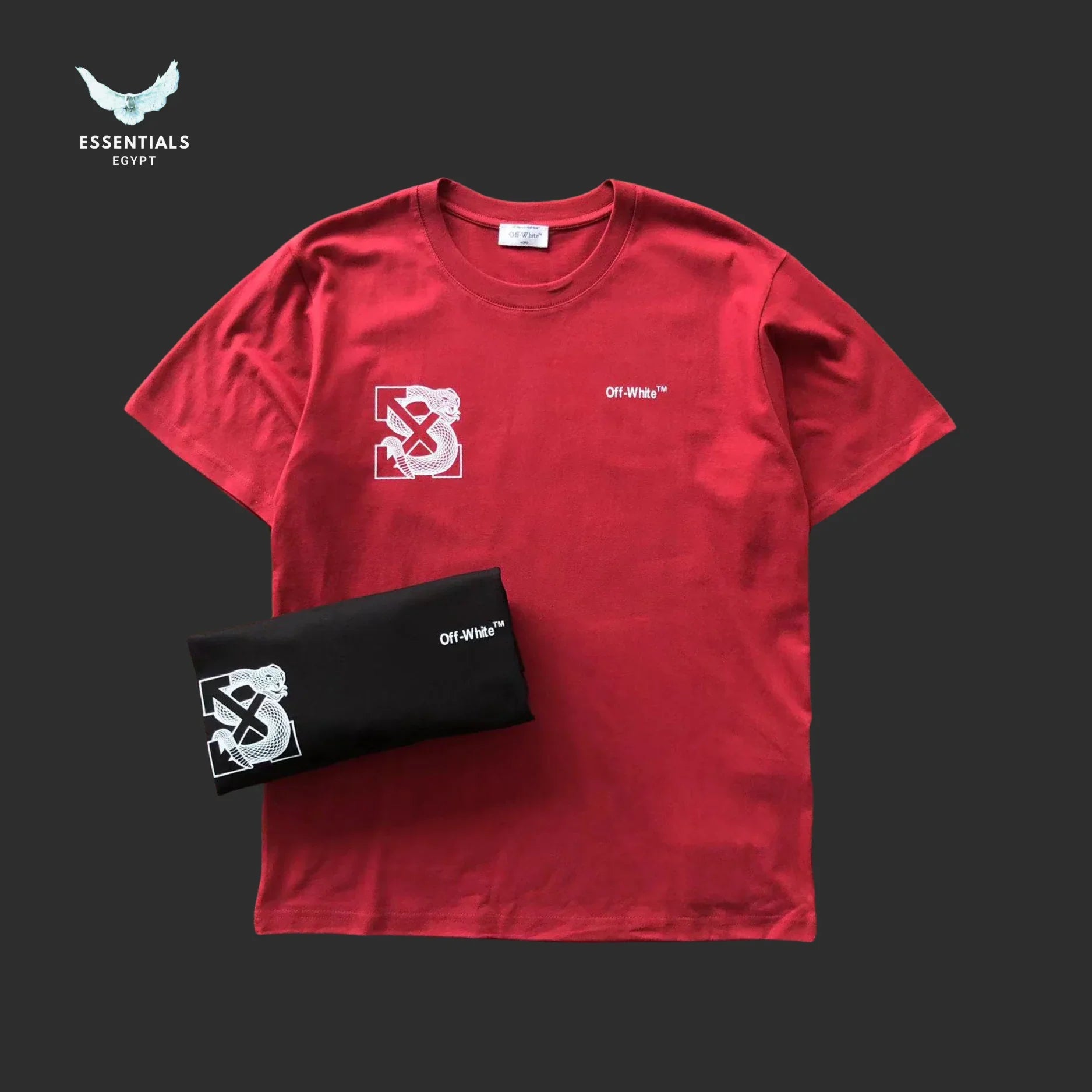 Off - White Racing Print Tee – Red/Black - ESSENTIALS EGYPT
