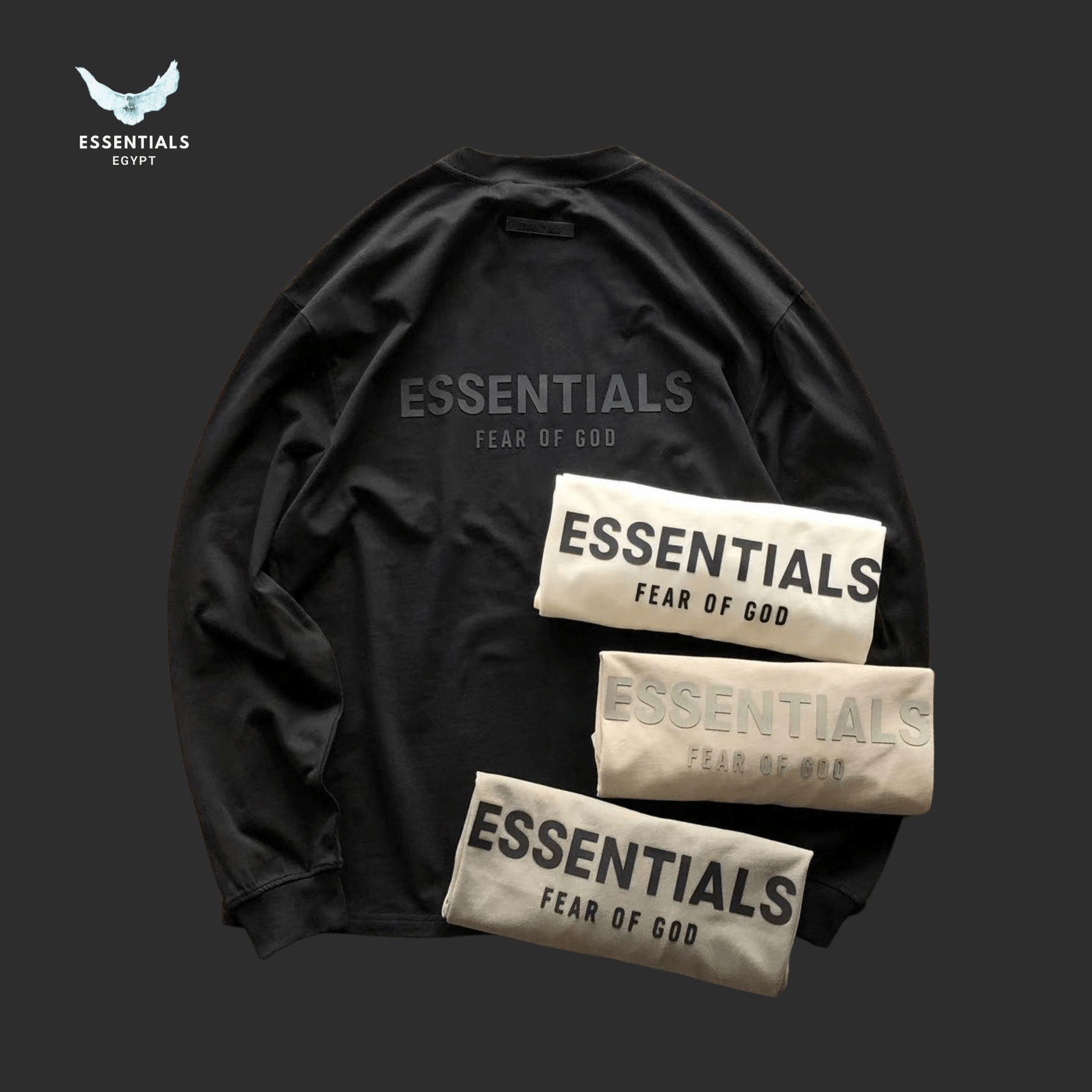 Essentials Long Sleeve – Core Logo - ESSENTIALS EGYPT