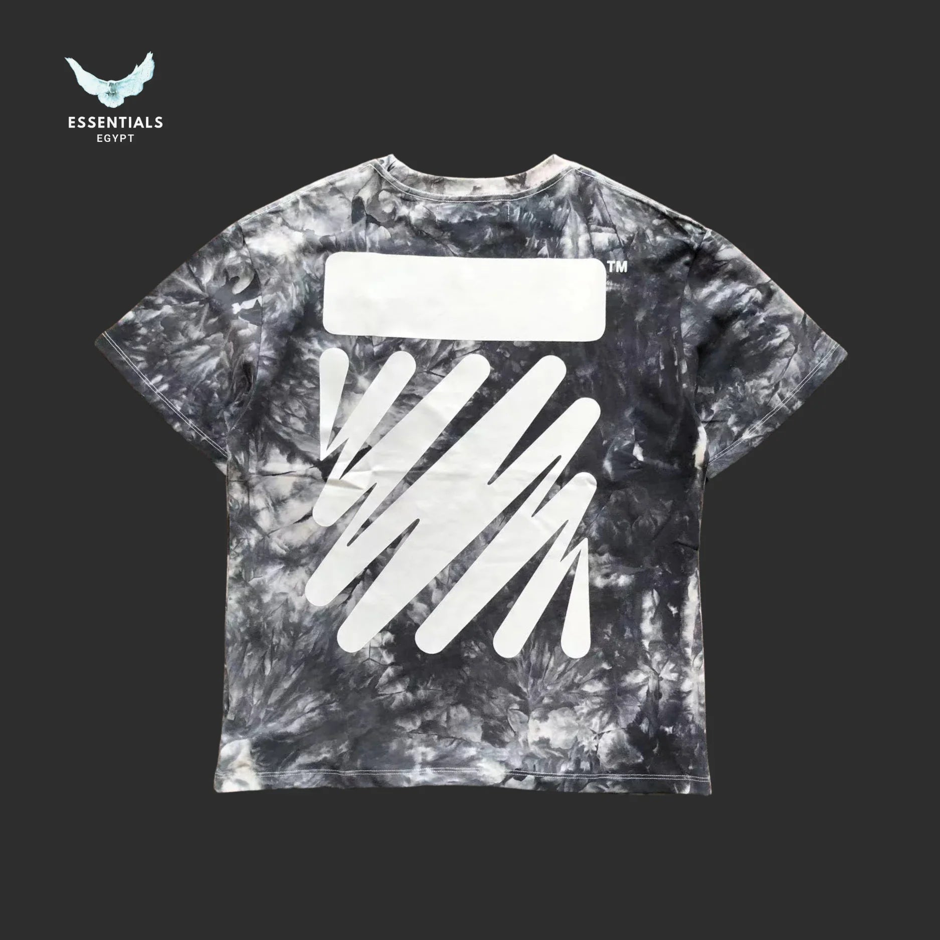 Off - White Tie - Dye Diag Tee – Black/White - ESSENTIALS EGYPT