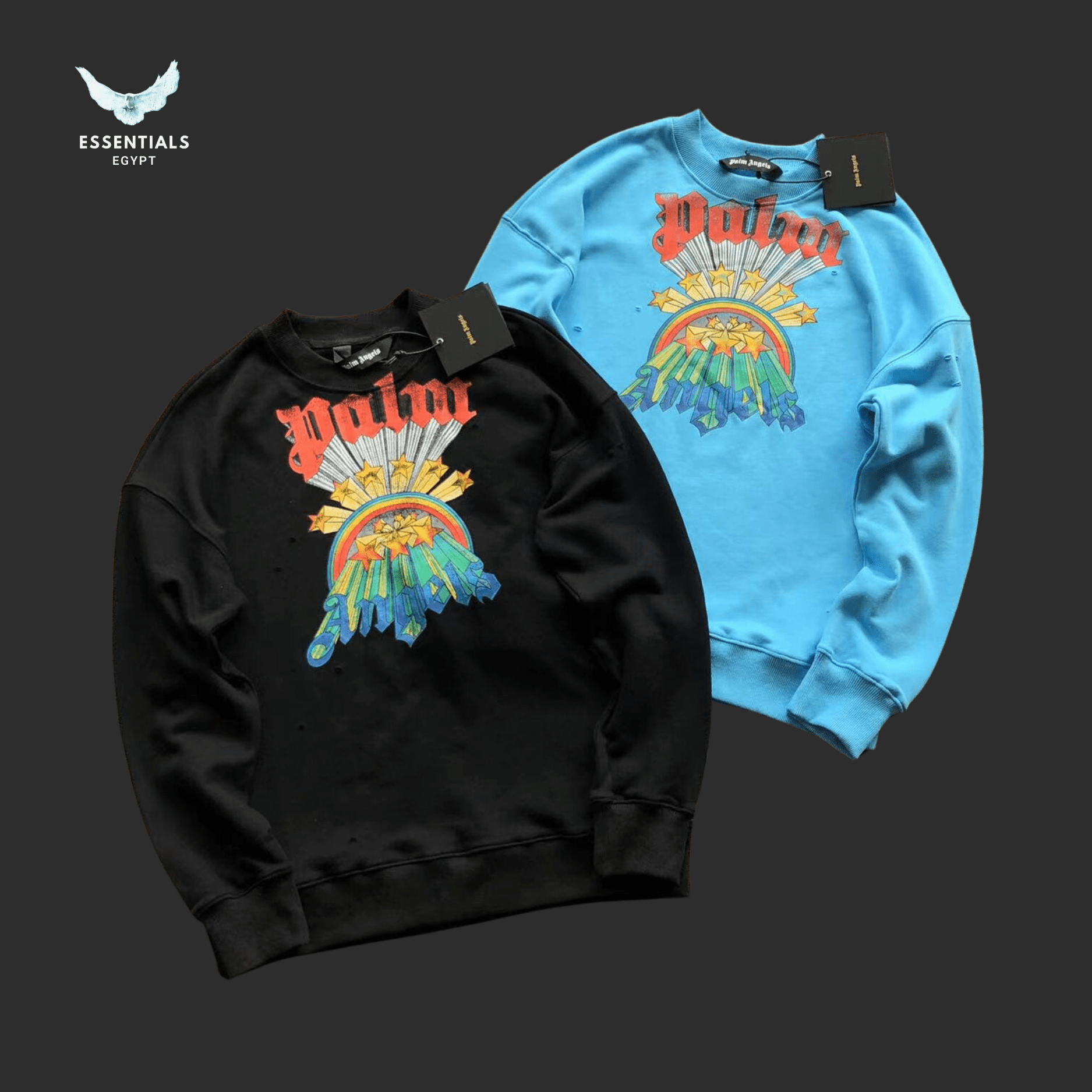Palm Angels Sweater – Rainbow Palm Graphic - ESSENTIALS EGYPT