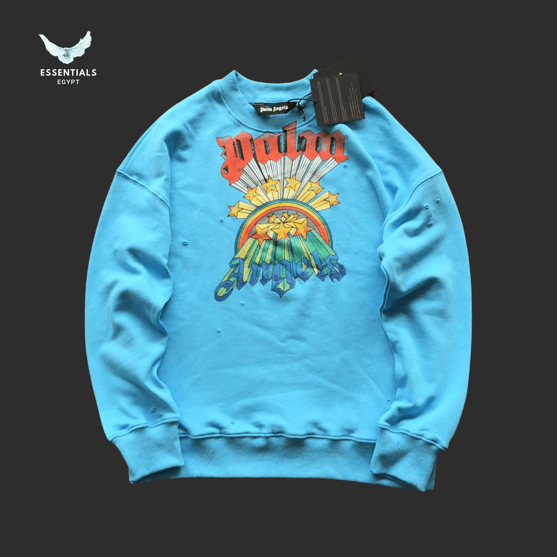 Palm Angels Sweater – Rainbow Palm Graphic - ESSENTIALS EGYPT