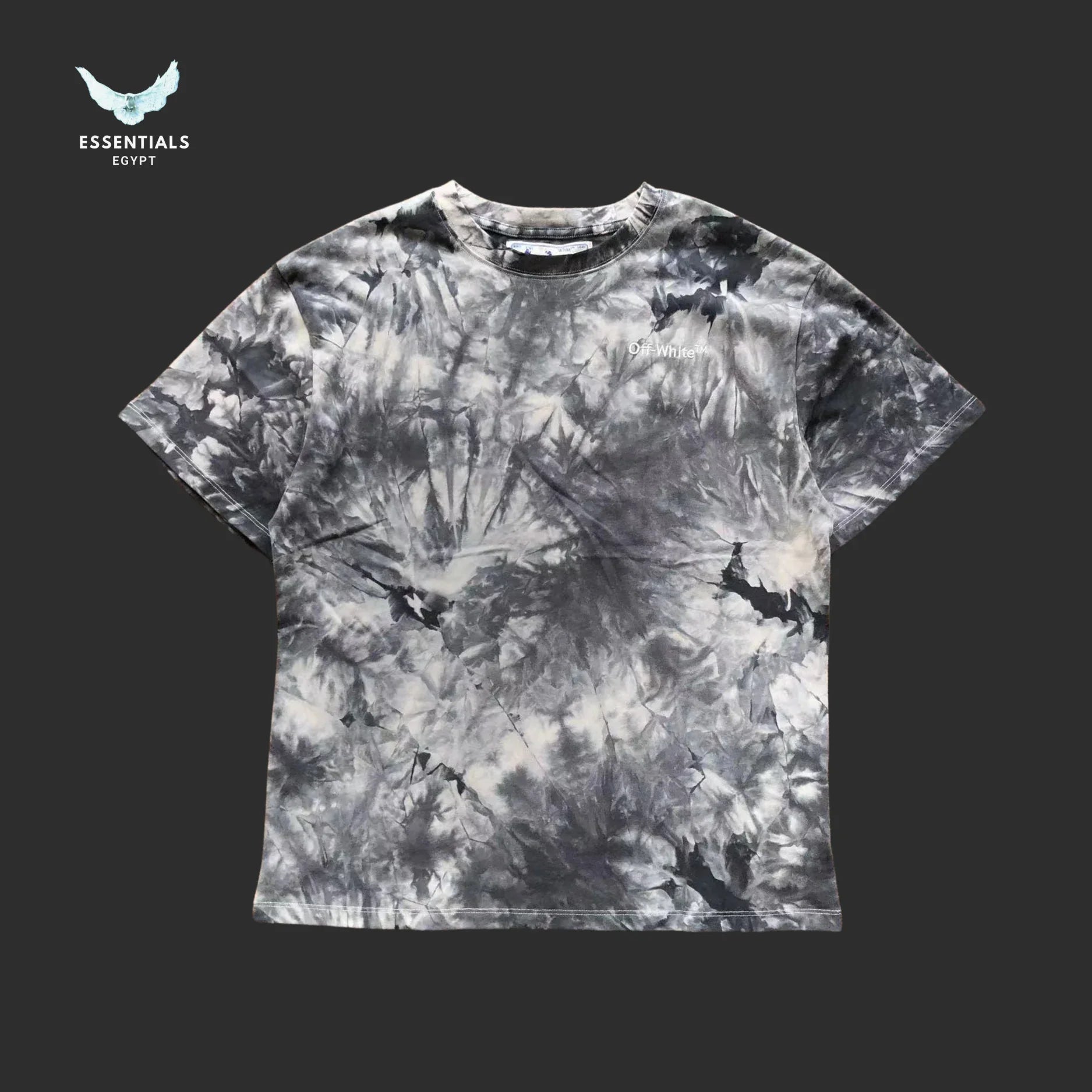 Off - White Tie - Dye Diag Tee – Black/White - ESSENTIALS EGYPT