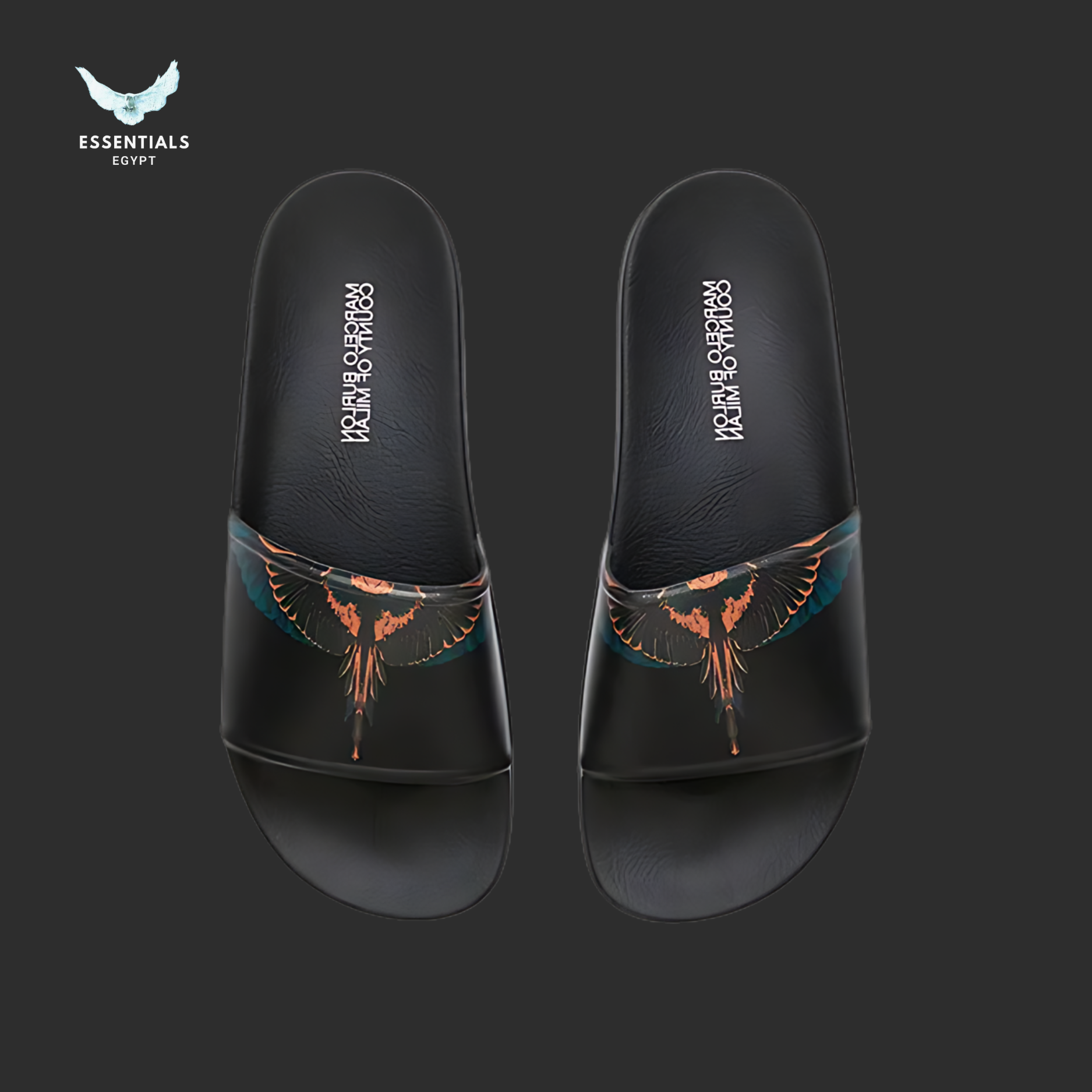 Marcelo Burlon Slides – Ember Wings Orange & Blue - ESSENTIALS EGYPT