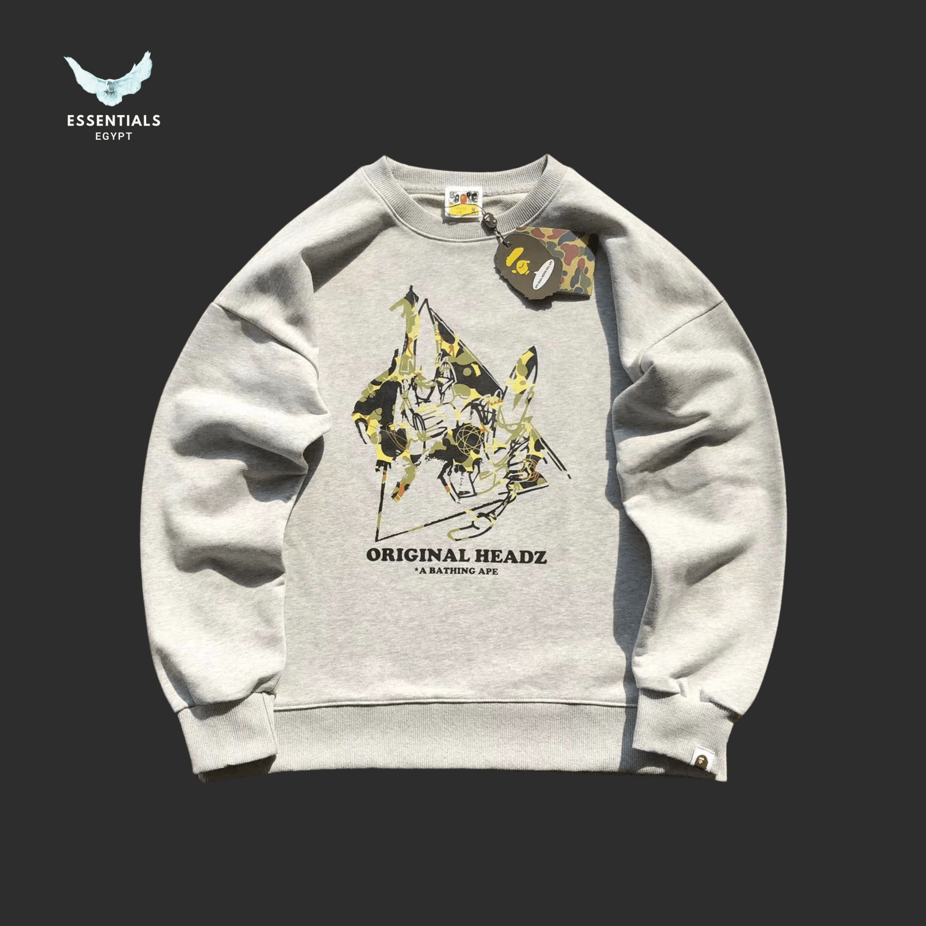 BAPE Sweater – Gold Graphic - ESSENTIALS EGYPT