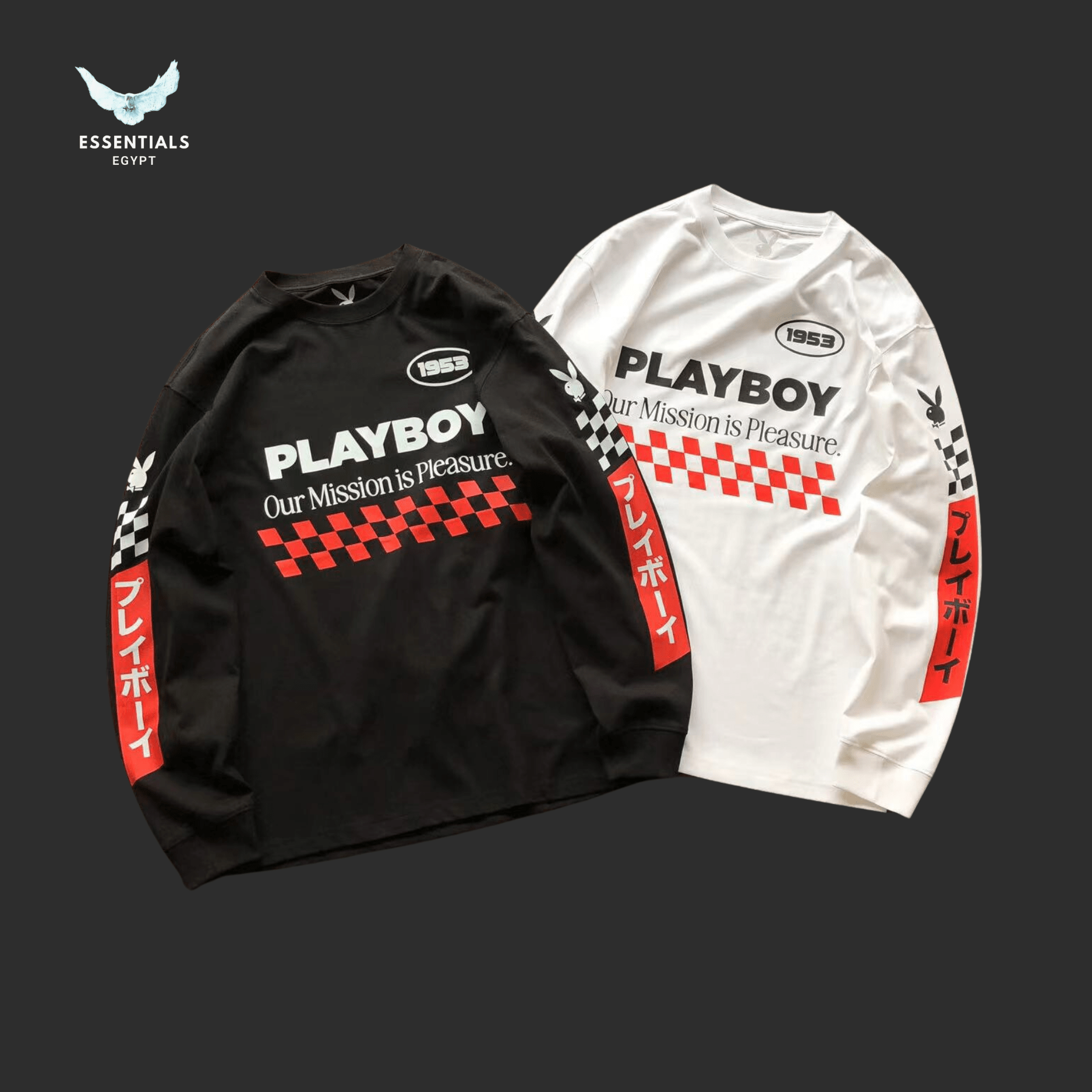 Playboy Long Sleeve T-Shirt – Classic Bunny Logo - ESSENTIALS EGYPT