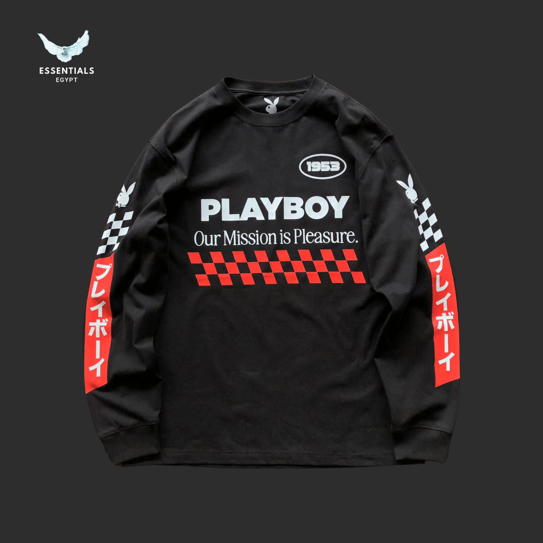 Playboy Long Sleeve T-Shirt – Classic Bunny Logo - ESSENTIALS EGYPT