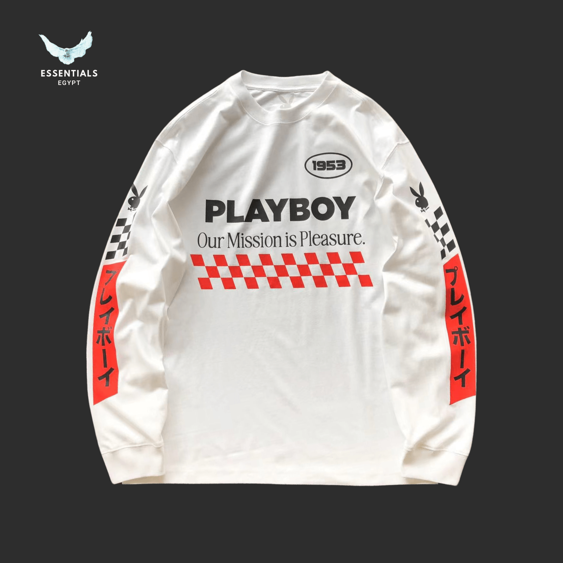 Playboy Long Sleeve T-Shirt – Classic Bunny Logo - ESSENTIALS EGYPT