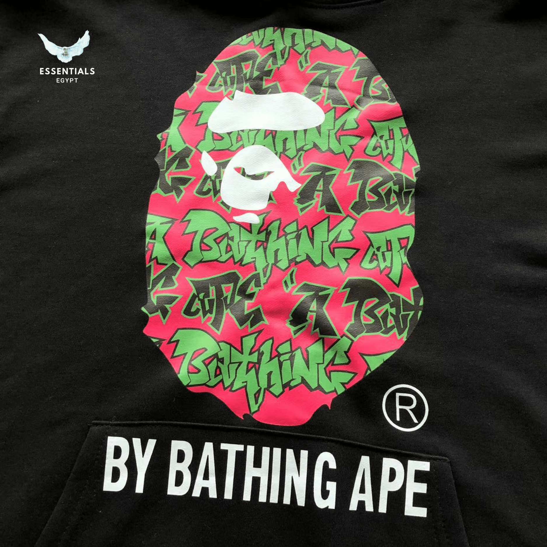 BAPE Hoodie – Camo Face Print - ESSENTIALS EGYPT