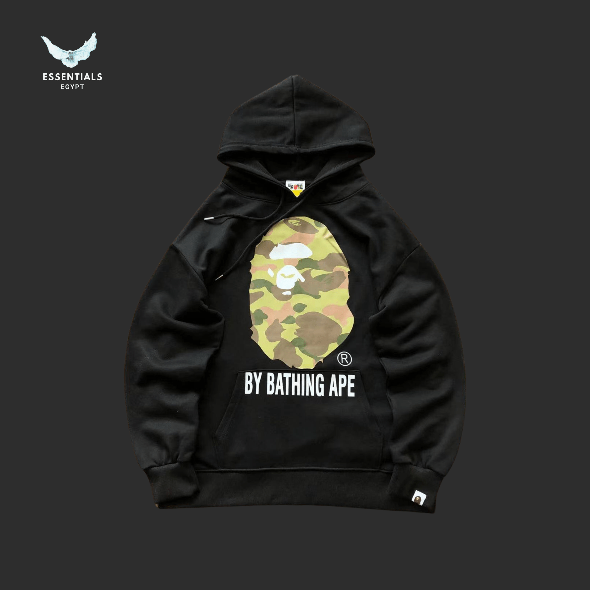 BAPE Hoodie – Green Camo Ape Face - ESSENTIALS EGYPT