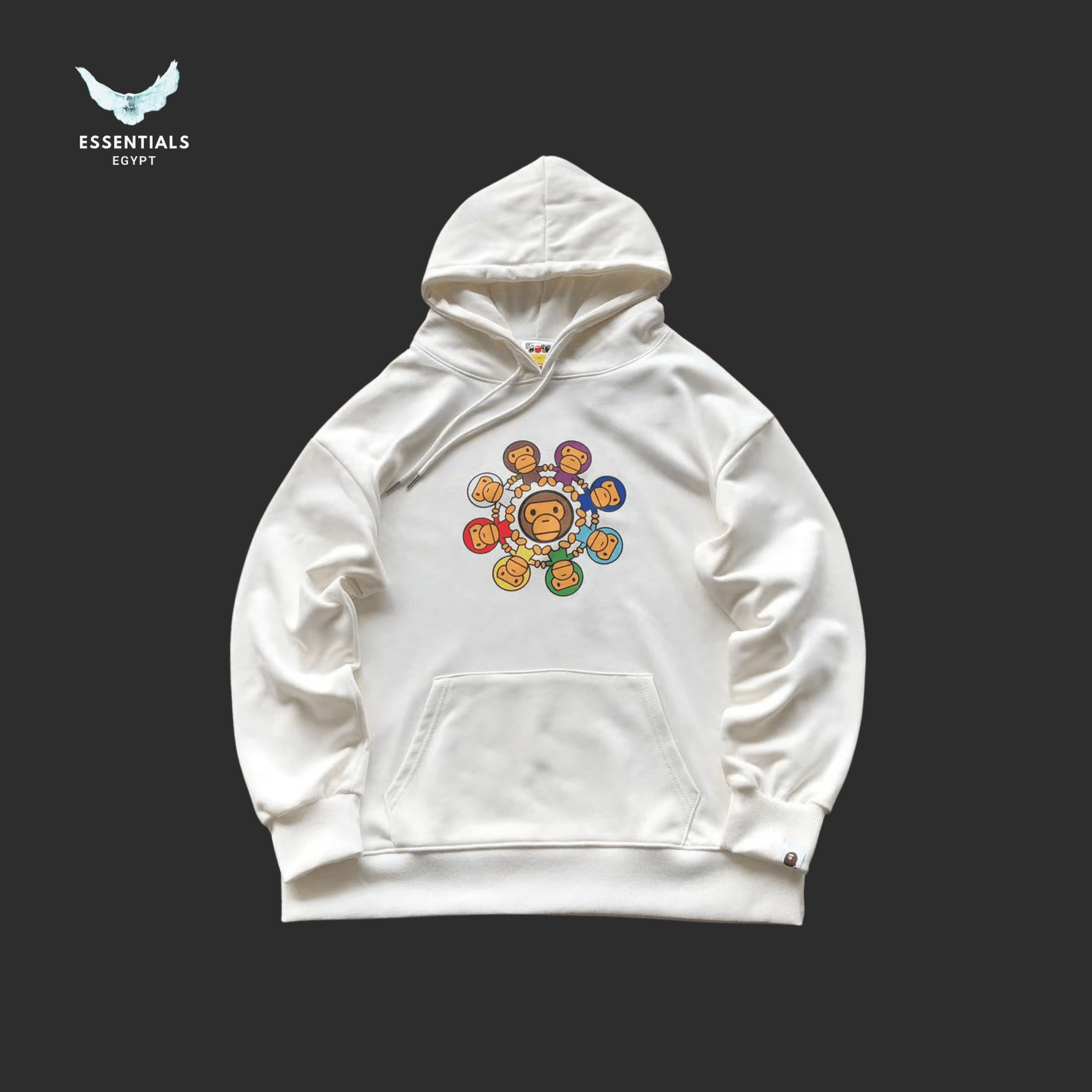 BAPE Hoodie – Rainbow Flower Print - ESSENTIALS EGYPT