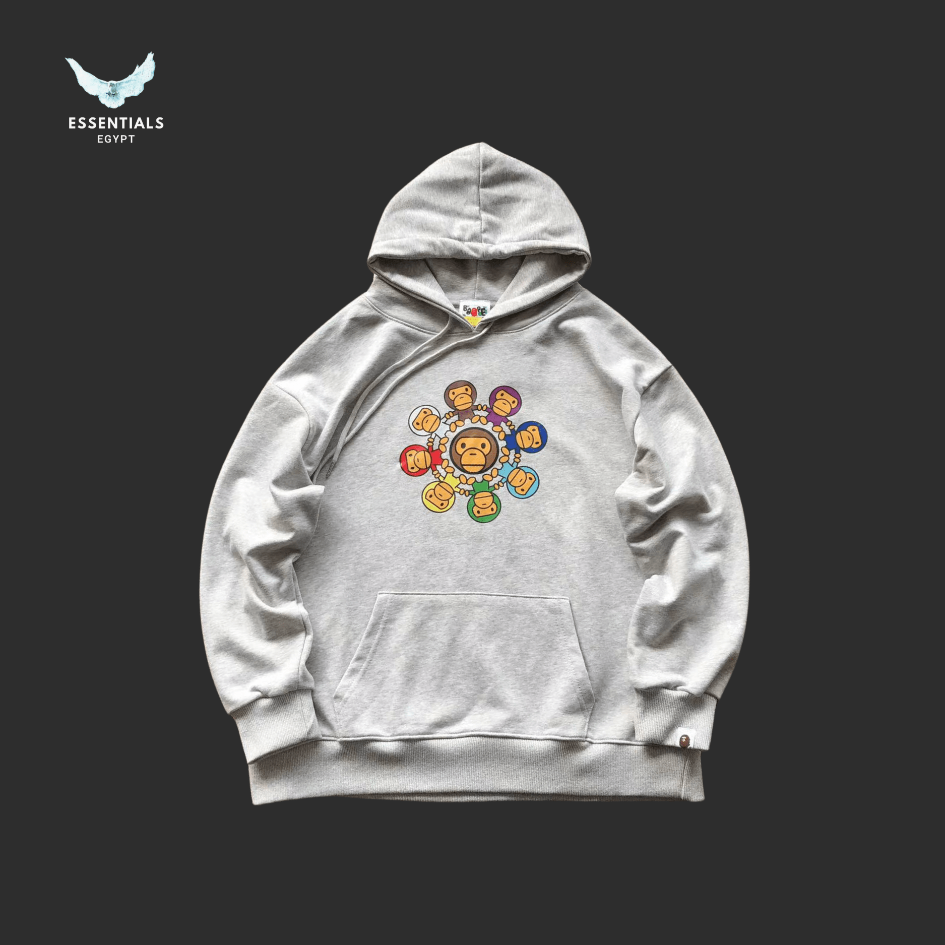 BAPE Hoodie – Rainbow Flower Print - ESSENTIALS EGYPT