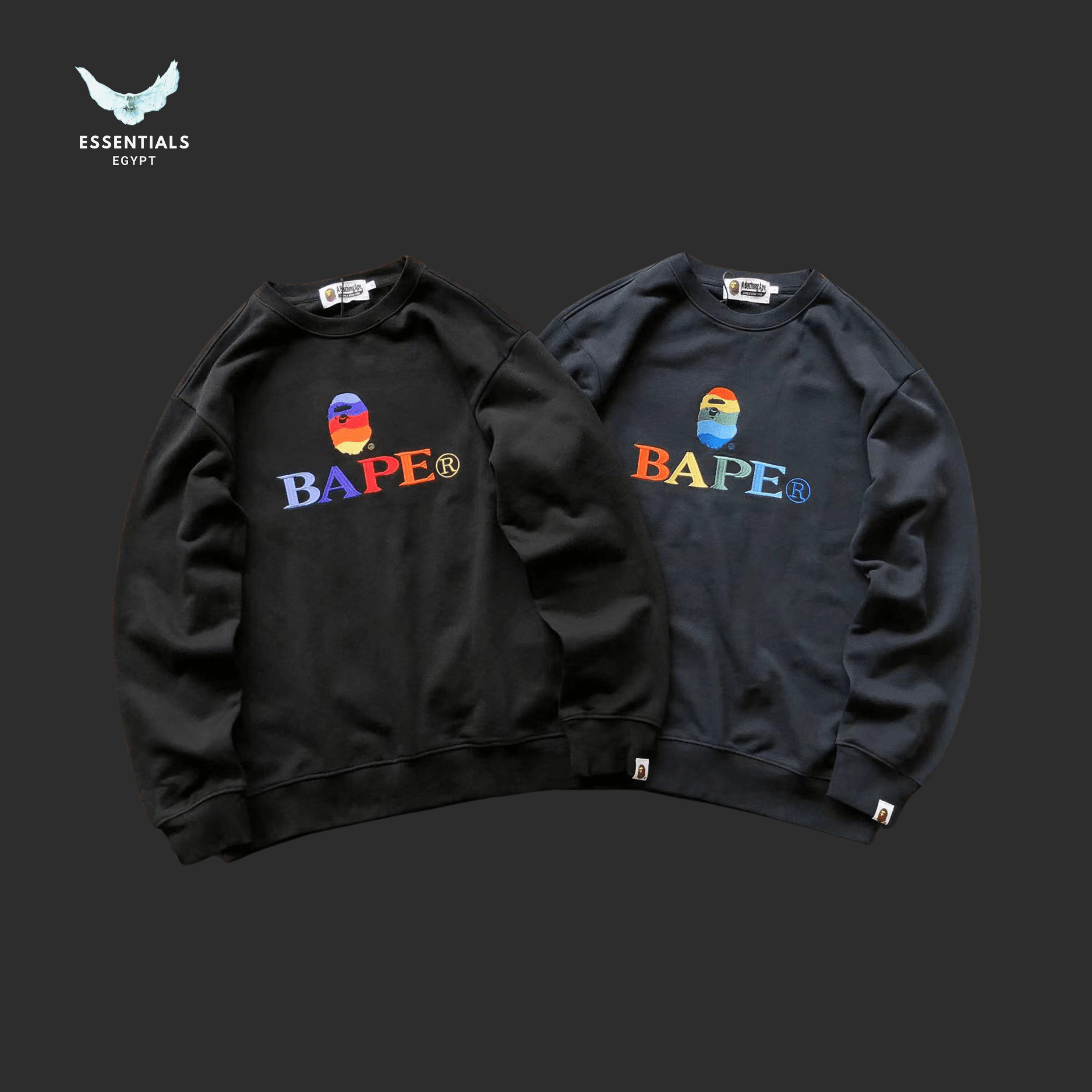 BAPE Sweater – Multicolor Logo - ESSENTIALS EGYPT
