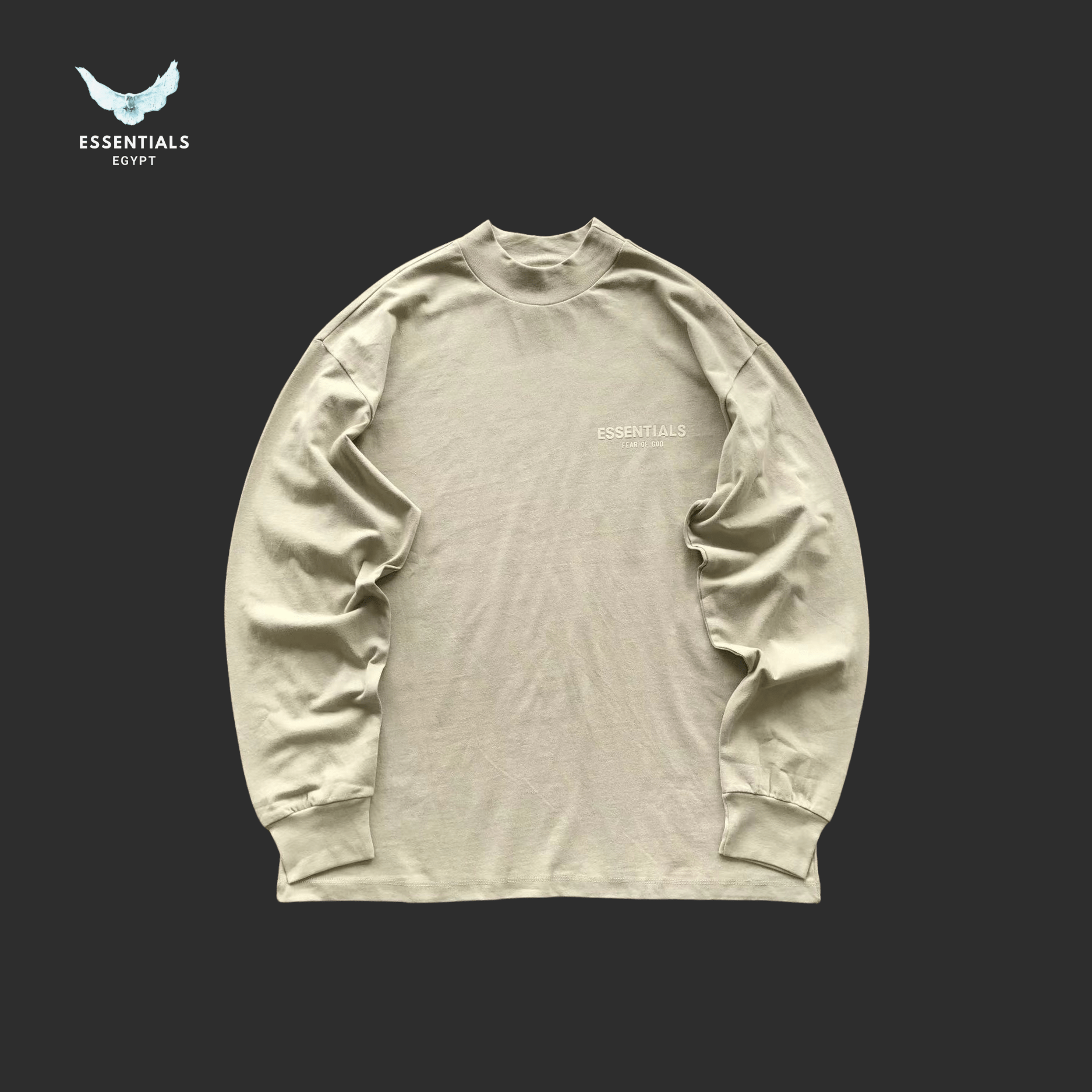 Essentials Long - Sleeve – Raised Chest Logo - ESSENTIALS EGYPT