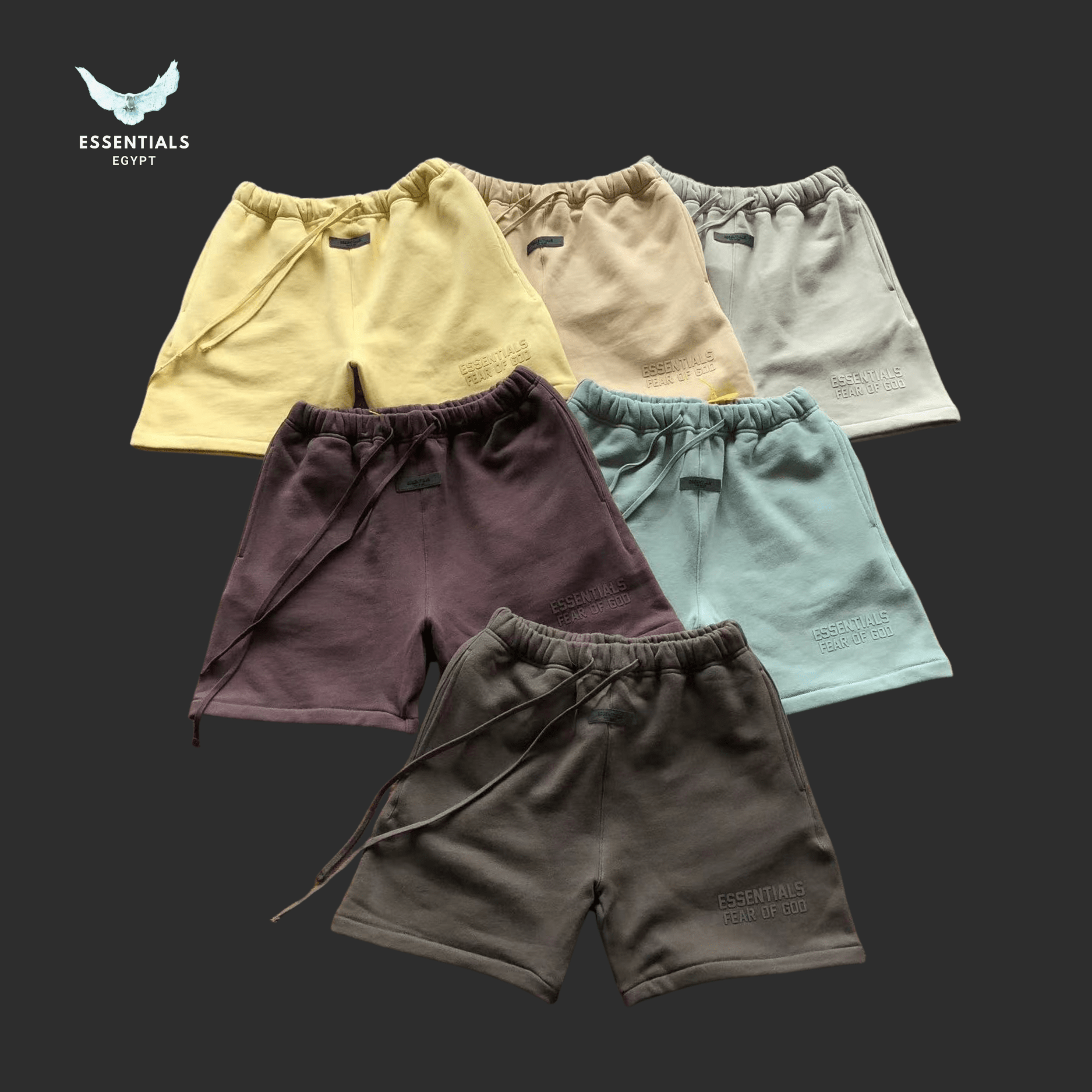 Essentials Fleece Shorts – Washed Series - ESSENTIALS EGYPT