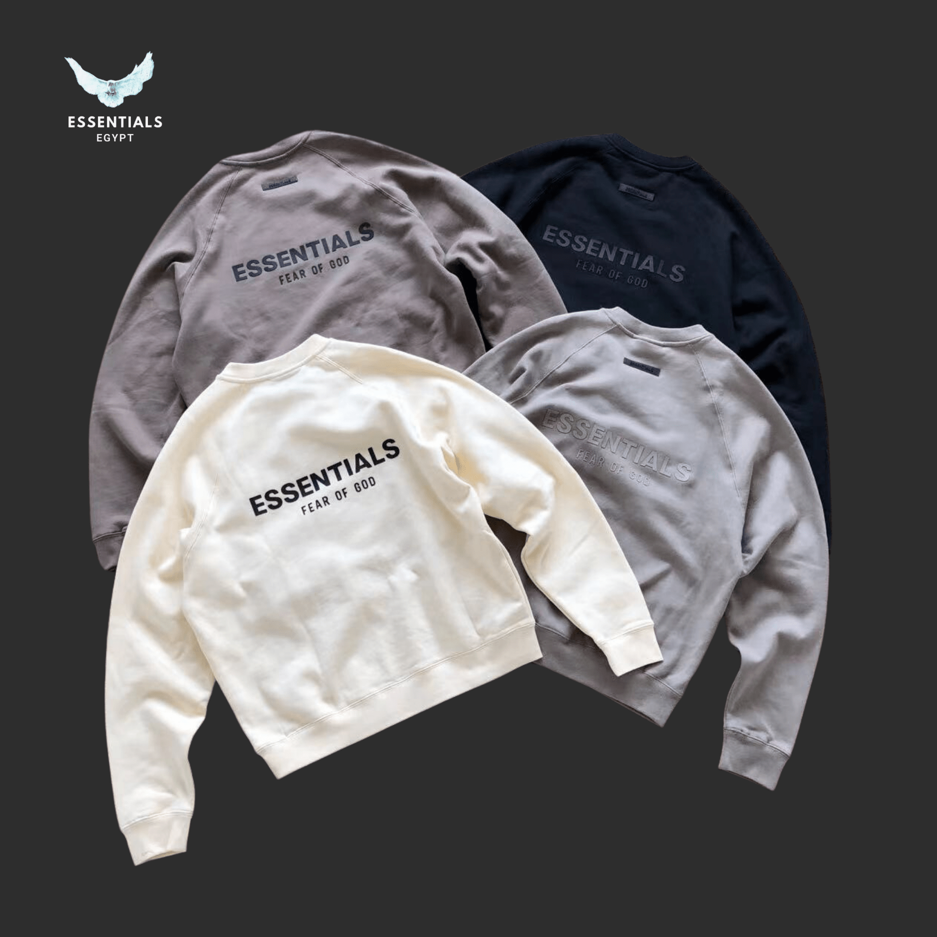 Essentials Sweater – Soft Neutral Trio - ESSENTIALS EGYPT