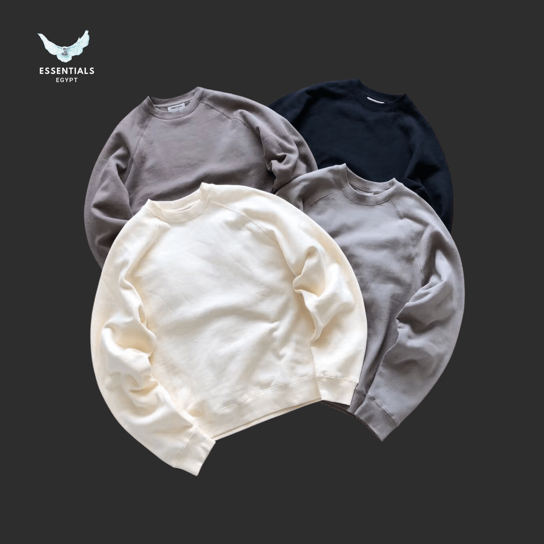 Essentials Sweater – Soft Neutral Trio - ESSENTIALS EGYPT