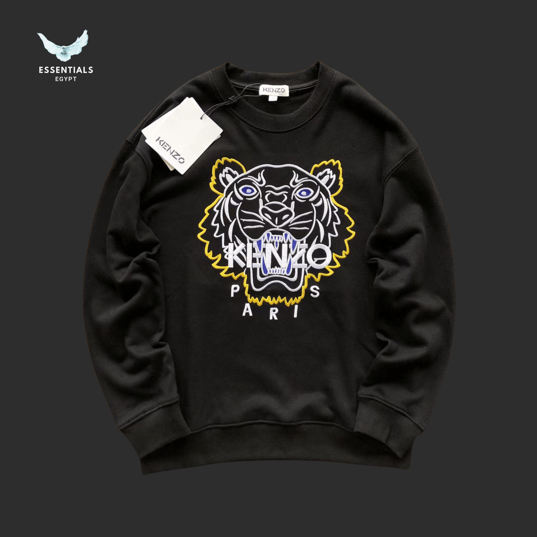 Kenzo Neon Tiger Sweater – Black - ESSENTIALS EGYPT