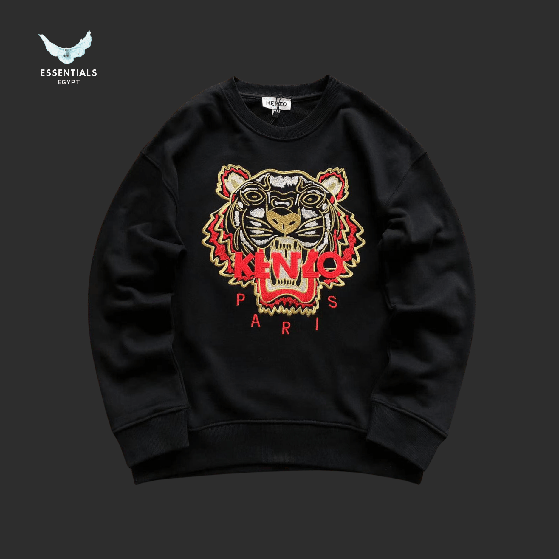 Kenzo Red Tiger Embroidered Sweater – Black - ESSENTIALS EGYPT