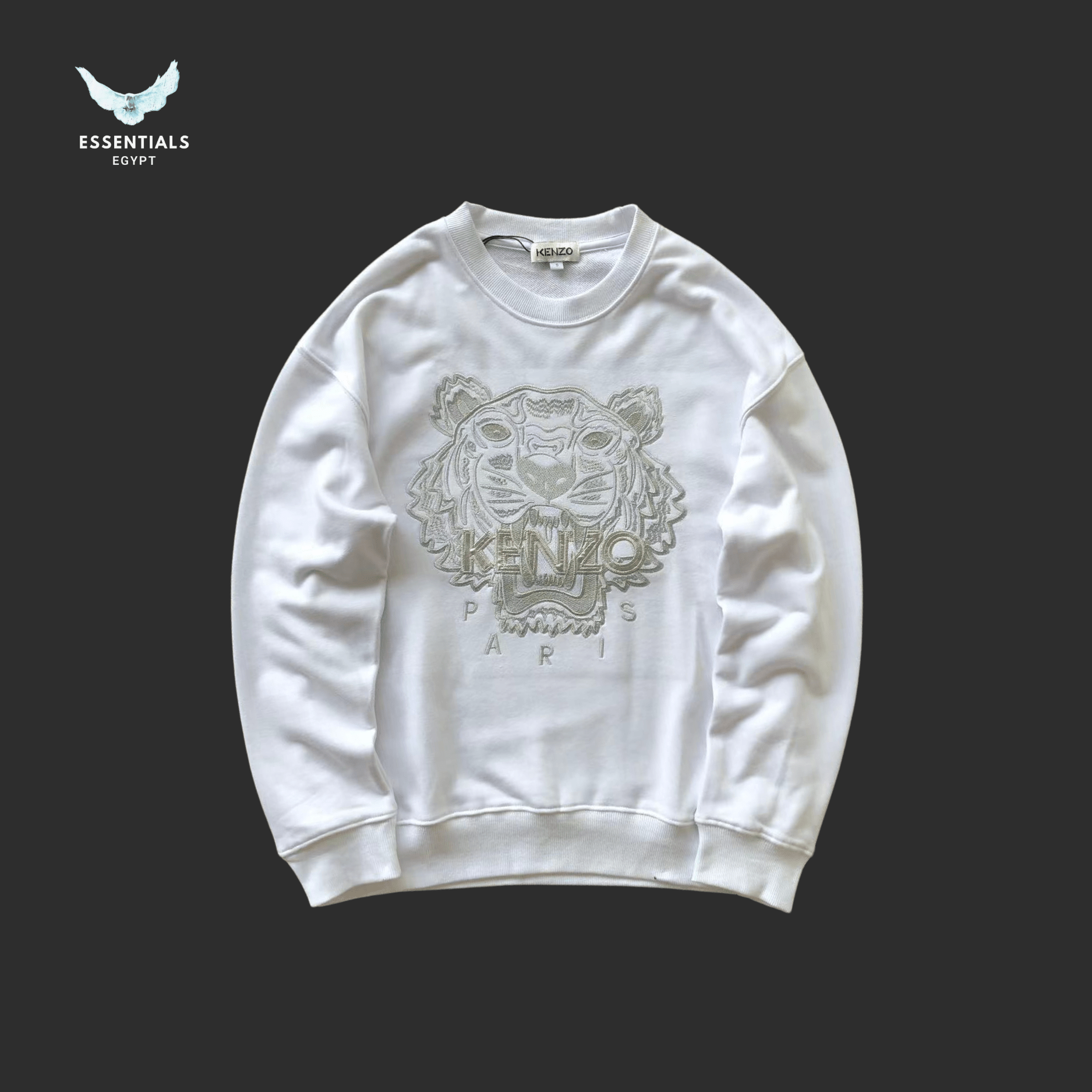 Kenzo Gold Tiger Sweater – Black & White - ESSENTIALS EGYPT