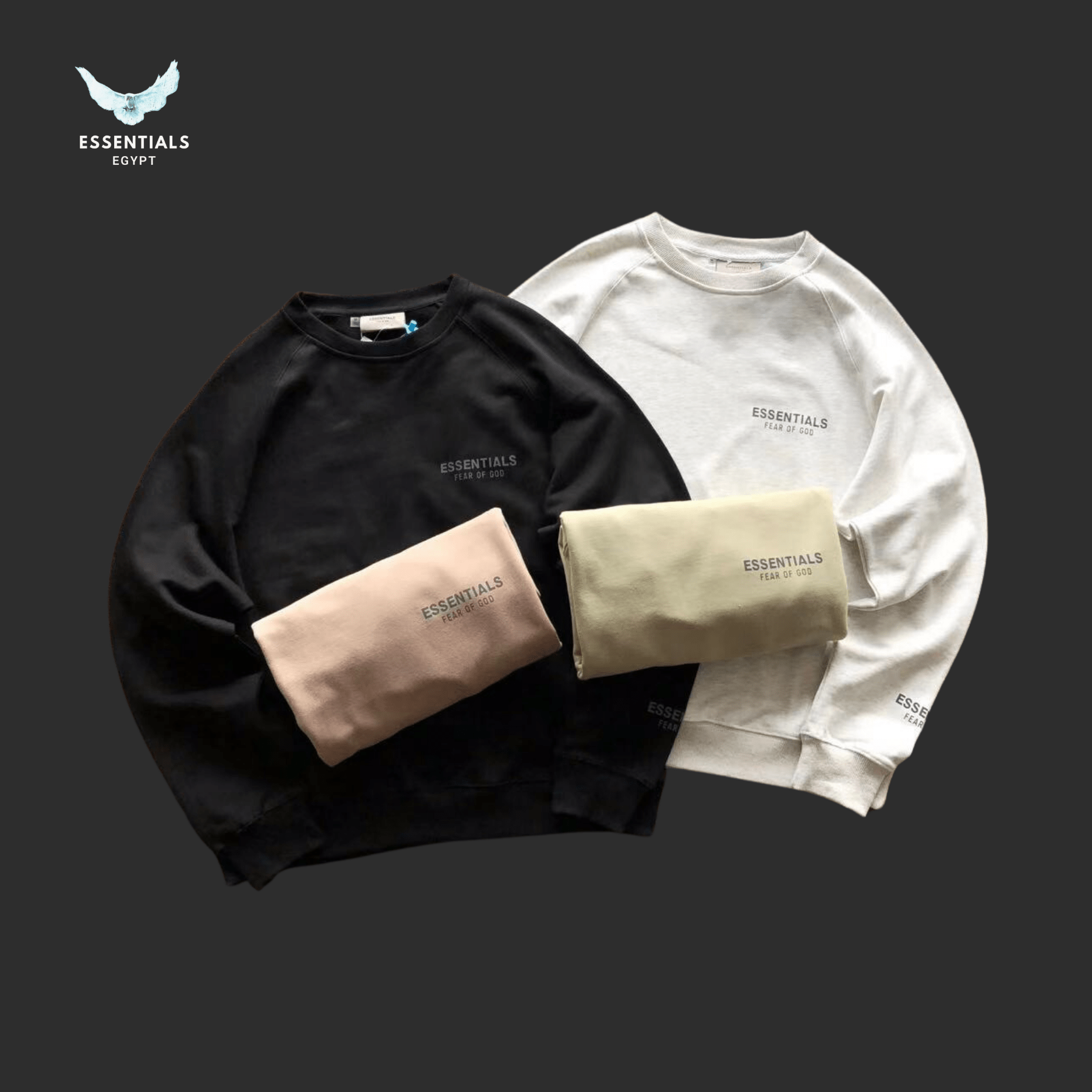 Essentials Sweater – Tonal Logo - ESSENTIALS EGYPT