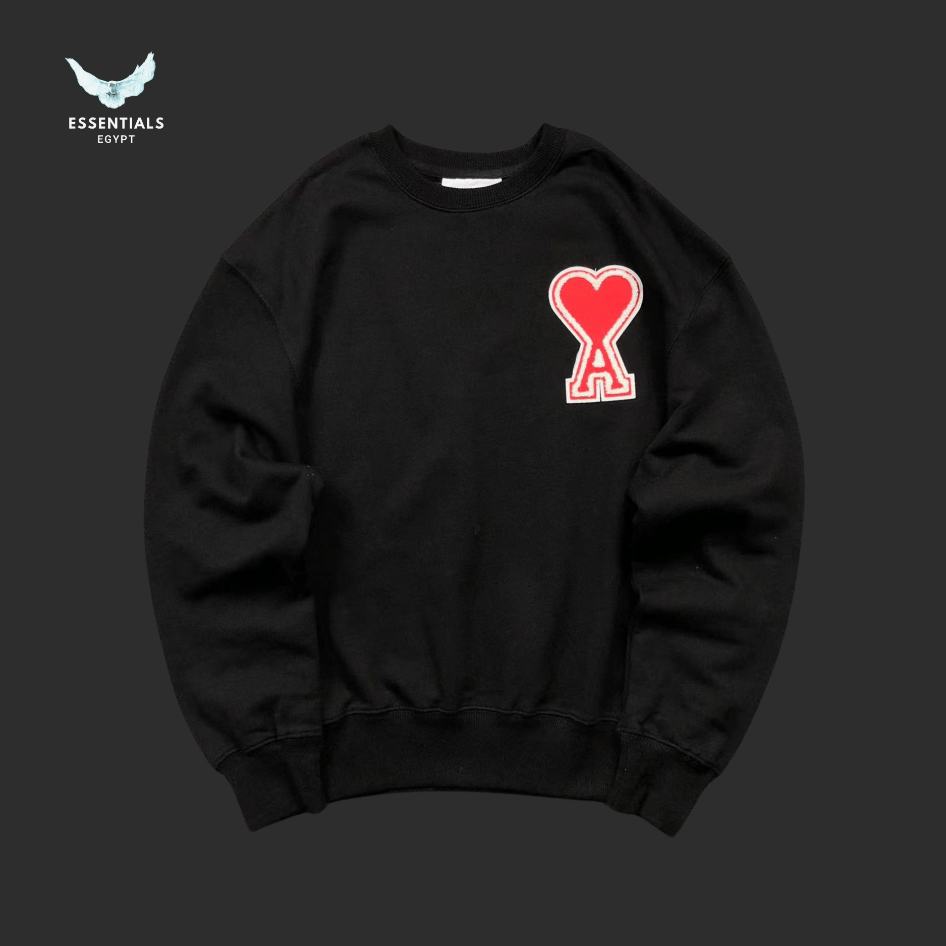 AMI Paris Sweatshirt – Tonal Logo Edition - ESSENTIALS EGYPT