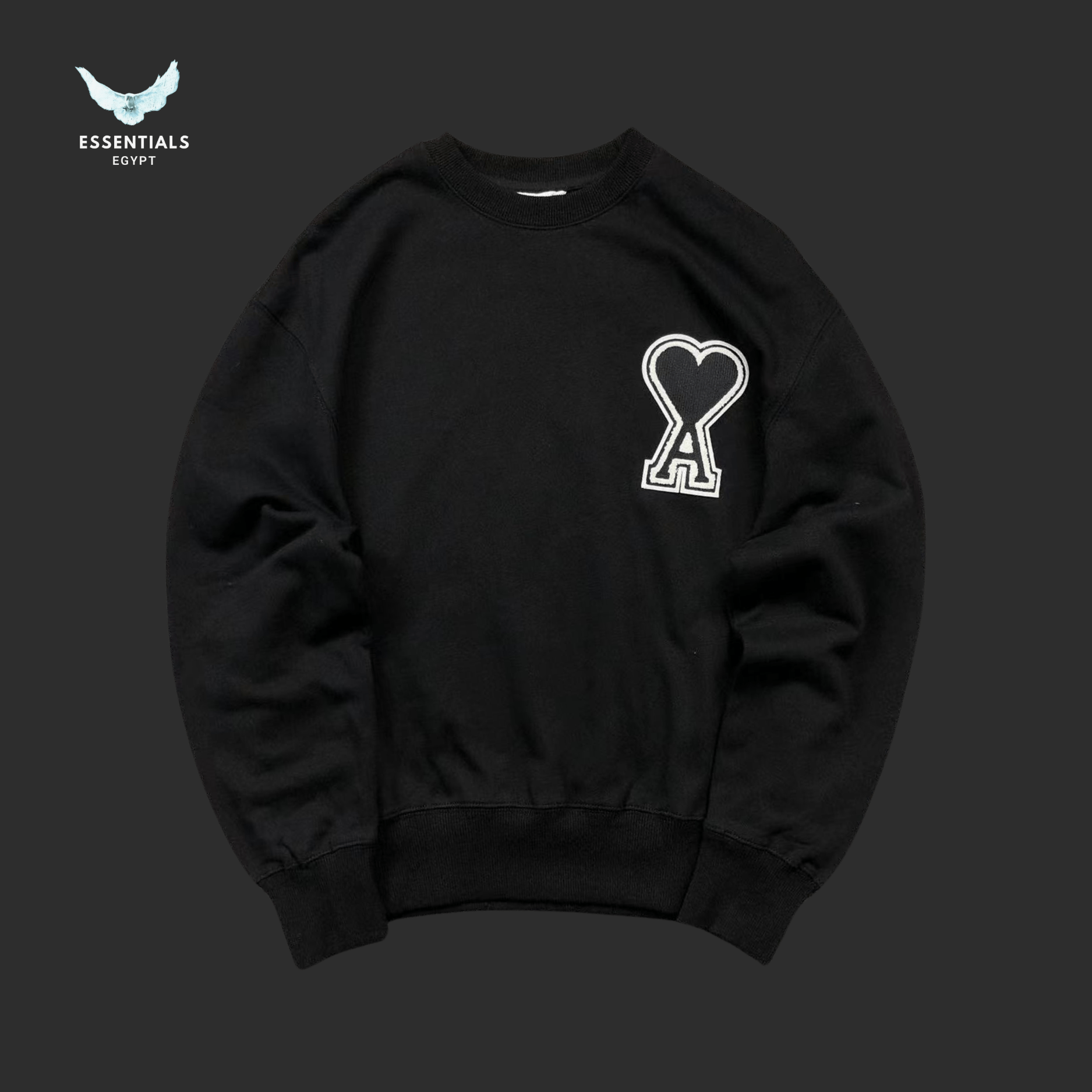 AMI Paris Sweatshirt – Tonal Logo Edition - ESSENTIALS EGYPT