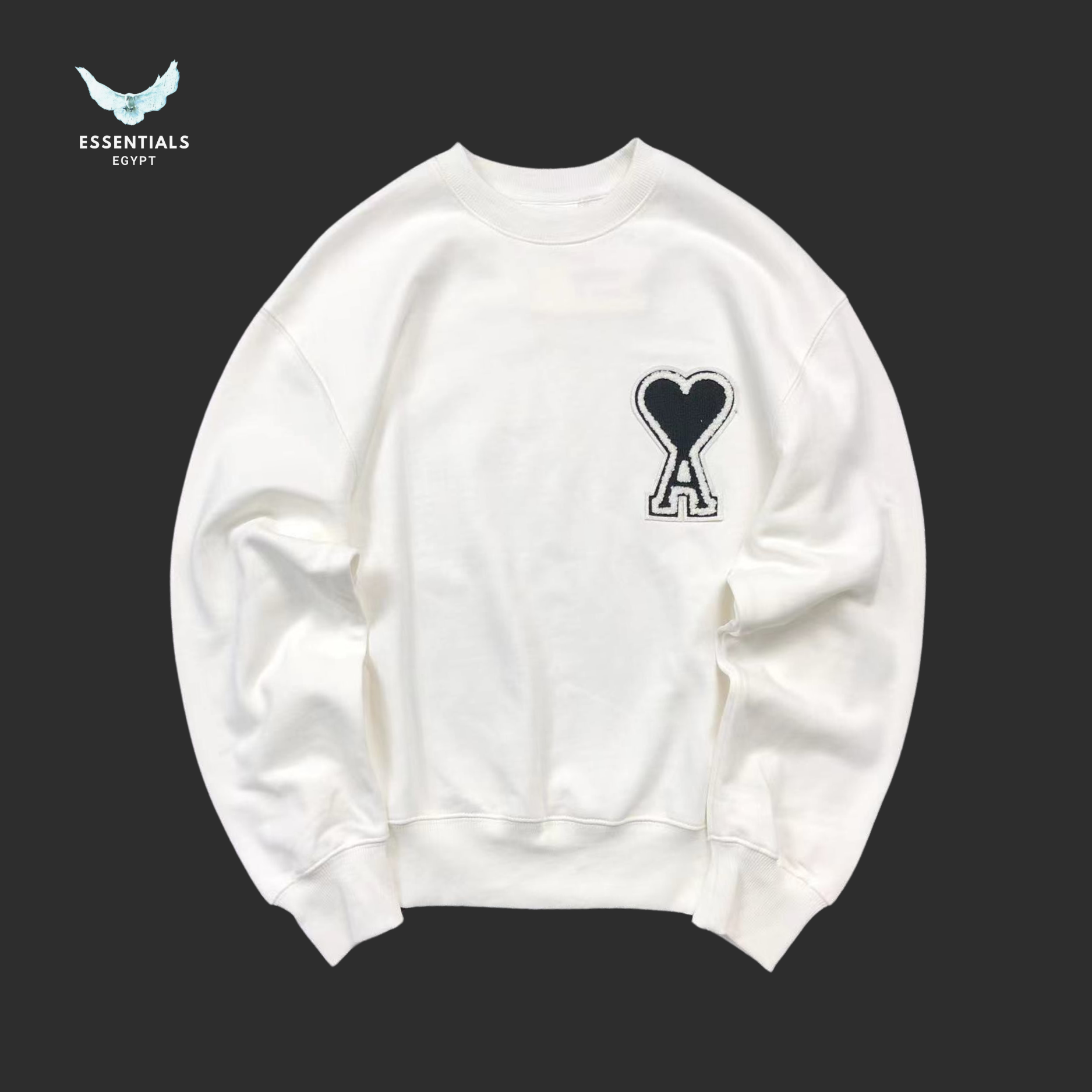 AMI Paris Sweatshirt – Tonal Logo Edition - ESSENTIALS EGYPT