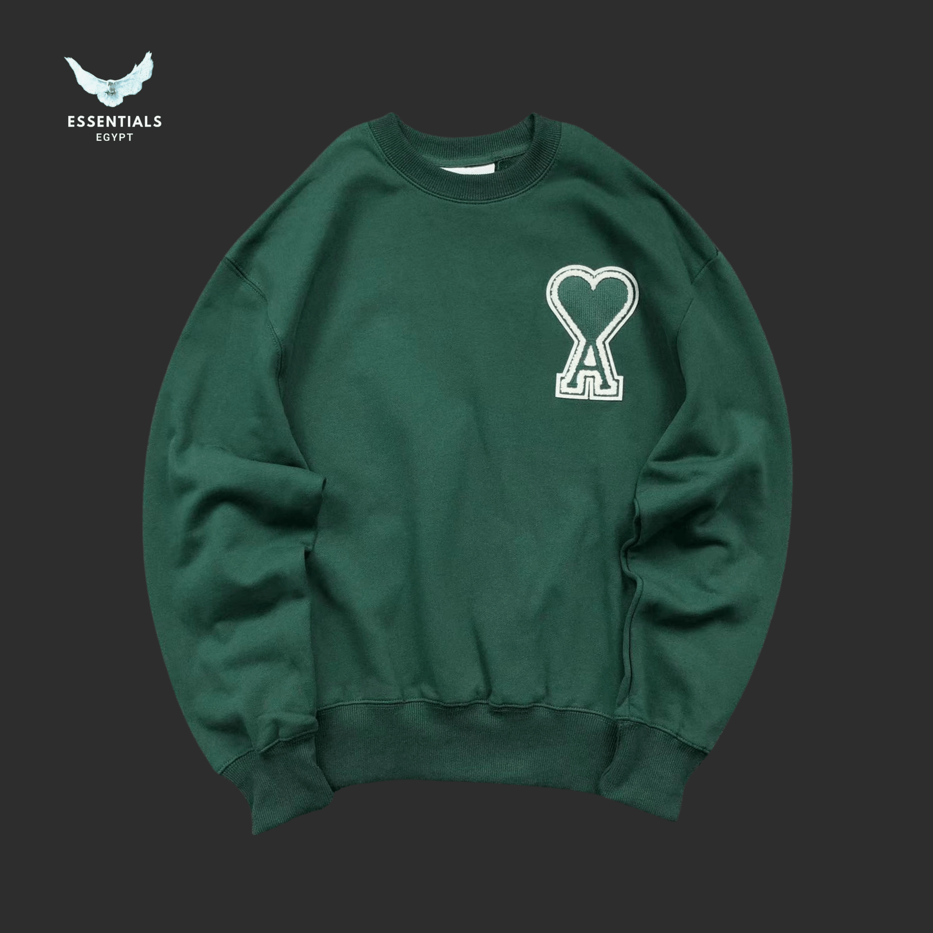 AMI Paris Sweatshirt – Tonal Logo Edition - ESSENTIALS EGYPT