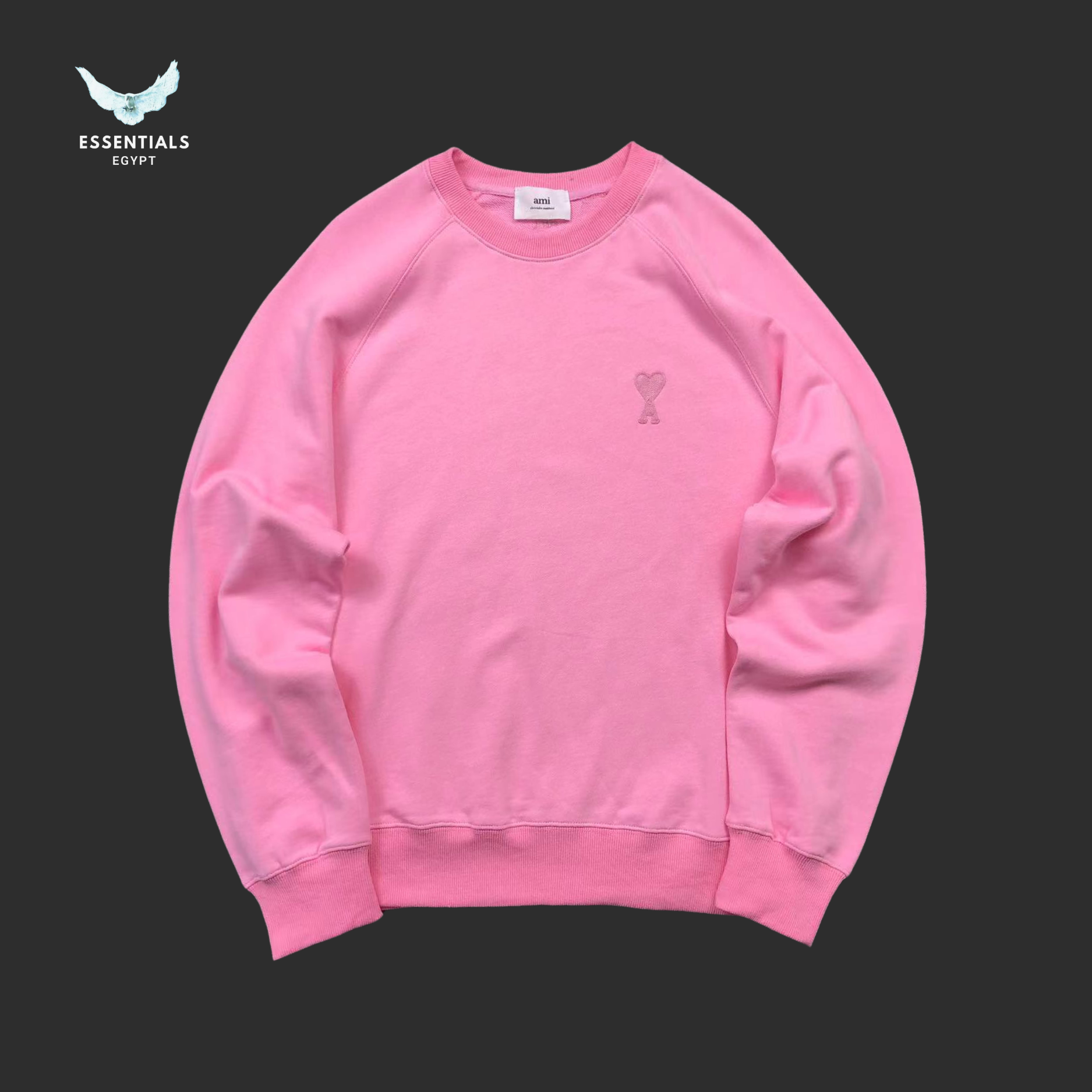 AMI Paris Sweatshirt – Everyday Fit Logo Crew - ESSENTIALS EGYPT