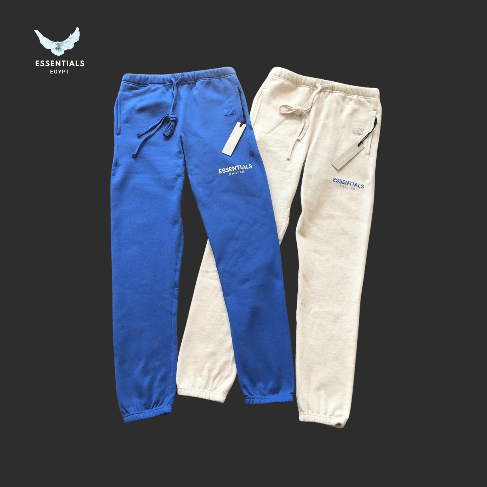 Essentials Sweatpants – Two - Tone Blue - ESSENTIALS EGYPT
