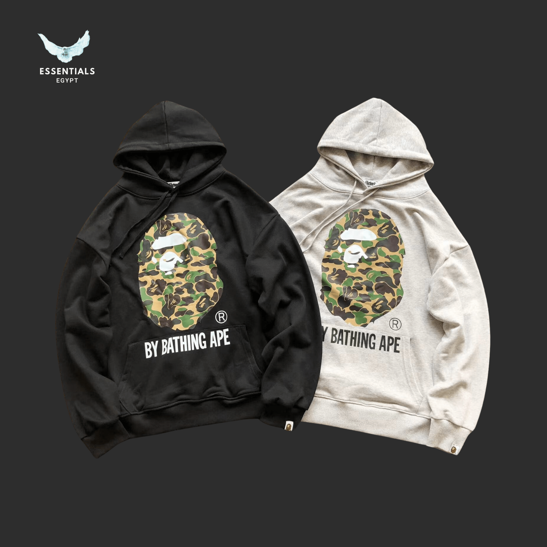 BAPE Classic Camo Ape Hoodie – Army Green - ESSENTIALS EGYPT