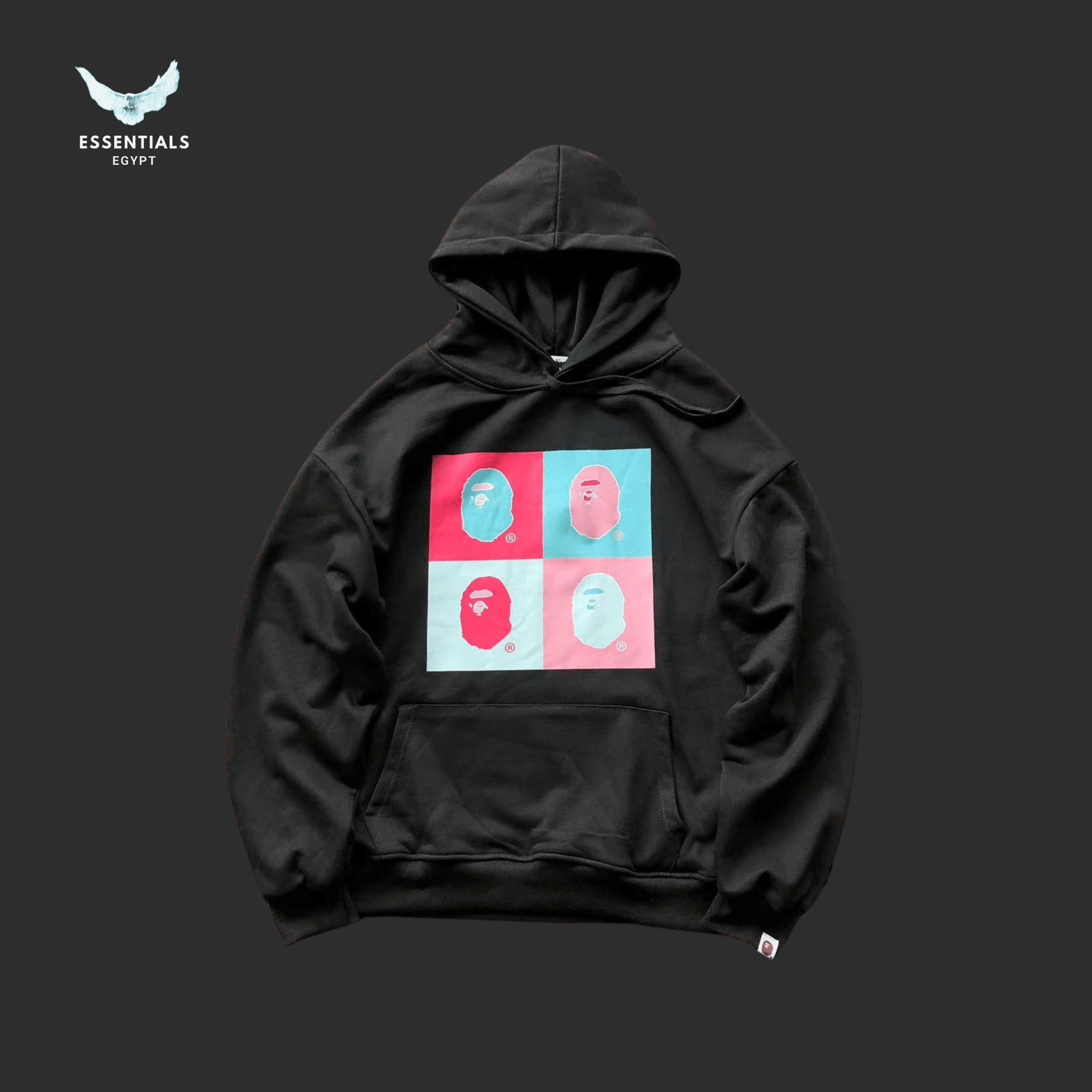 BAPE Pop Art Ape Hoodie – 4 Face Grid - ESSENTIALS EGYPT