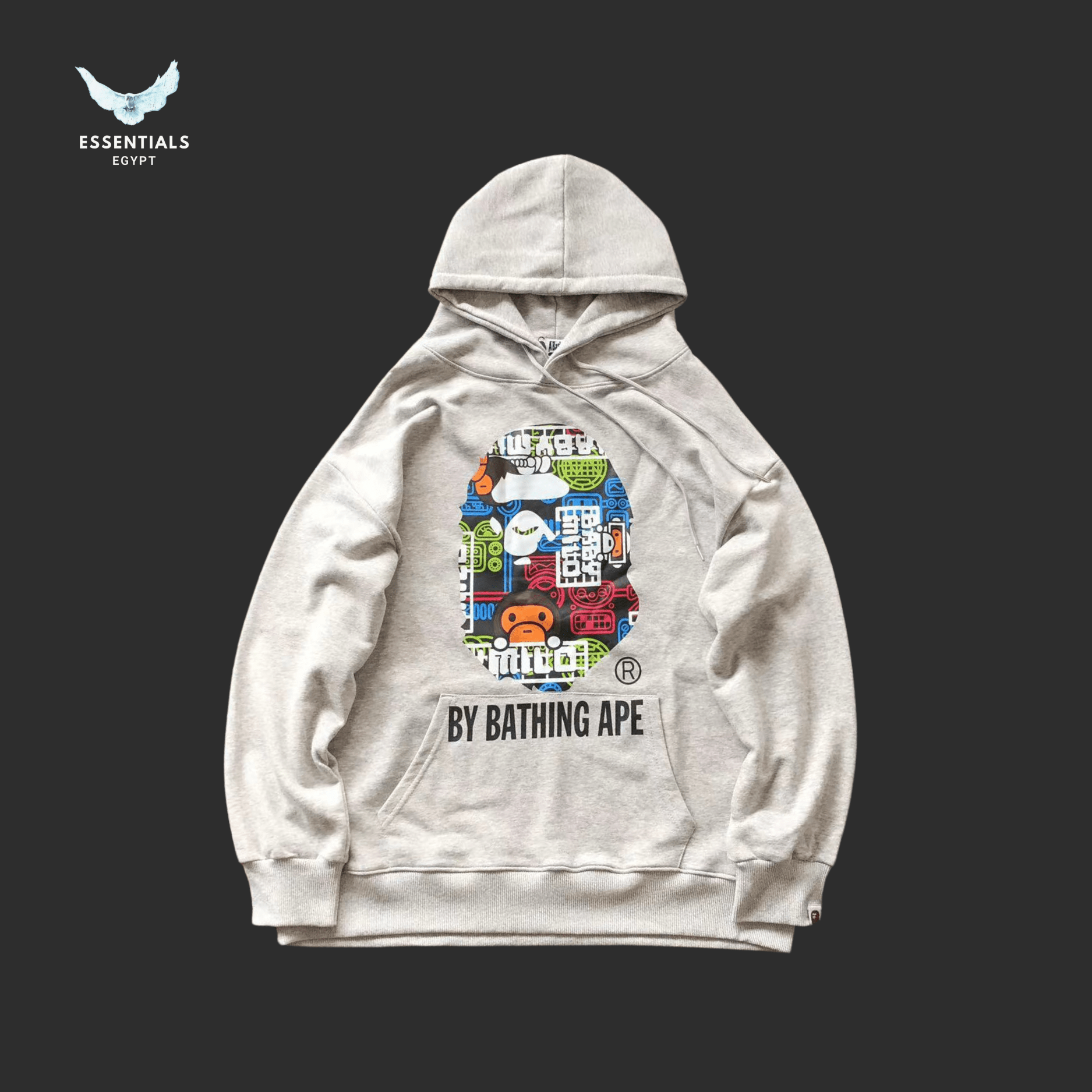 BAPE Multi - Ape Grid Hoodie – Black & Beige - ESSENTIALS EGYPT