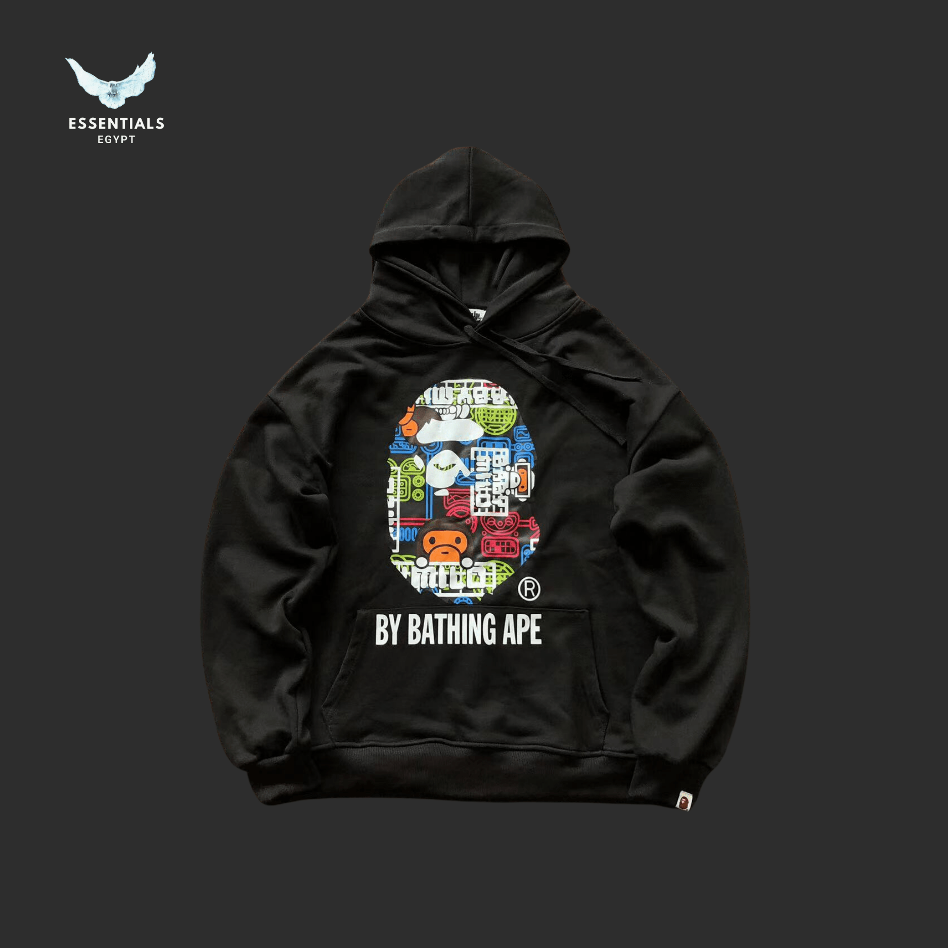 BAPE Multi - Ape Grid Hoodie – Black & Beige - ESSENTIALS EGYPT