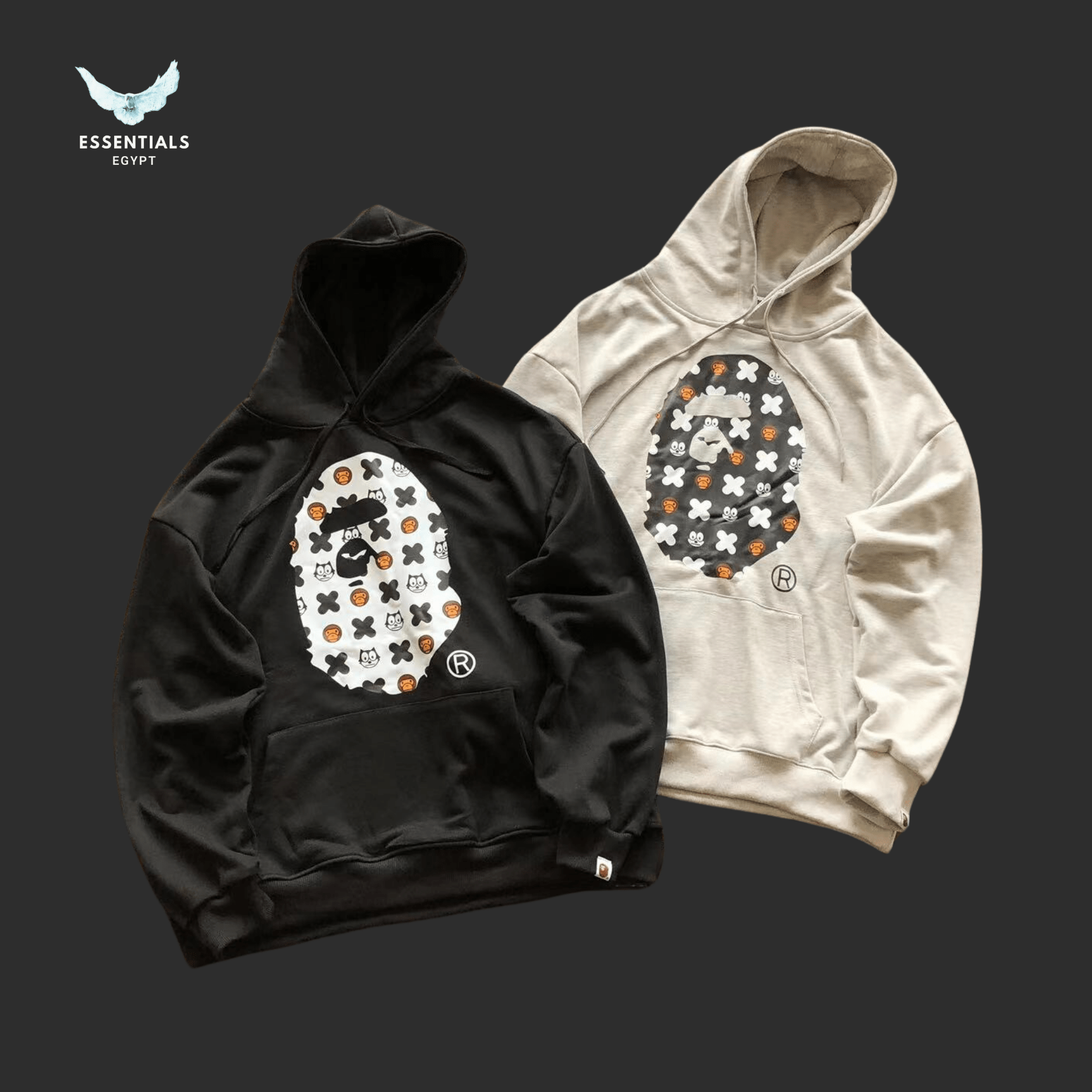 BAPE Logo - Fill Ape Hoodie – Icon Edition - ESSENTIALS EGYPT