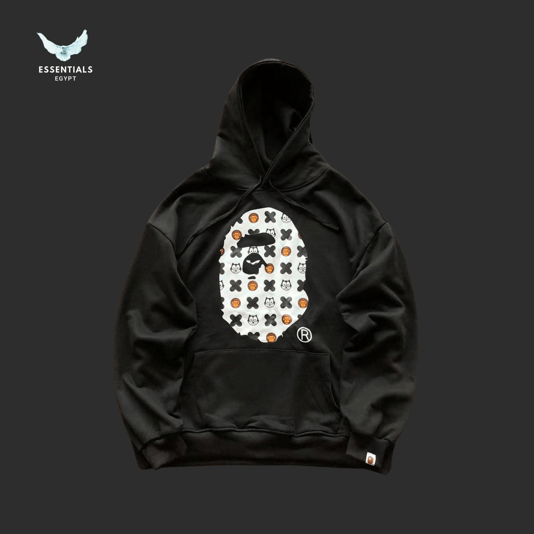 BAPE Logo - Fill Ape Hoodie – Icon Edition - ESSENTIALS EGYPT