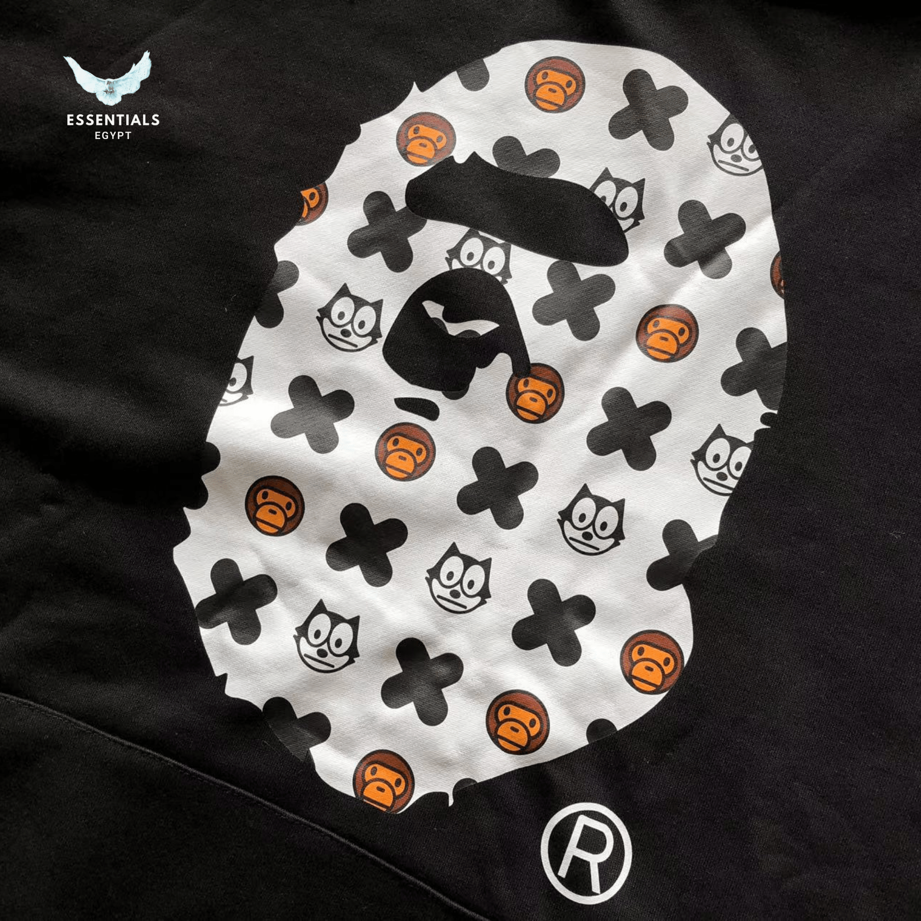 BAPE Logo - Fill Ape Hoodie – Icon Edition - ESSENTIALS EGYPT