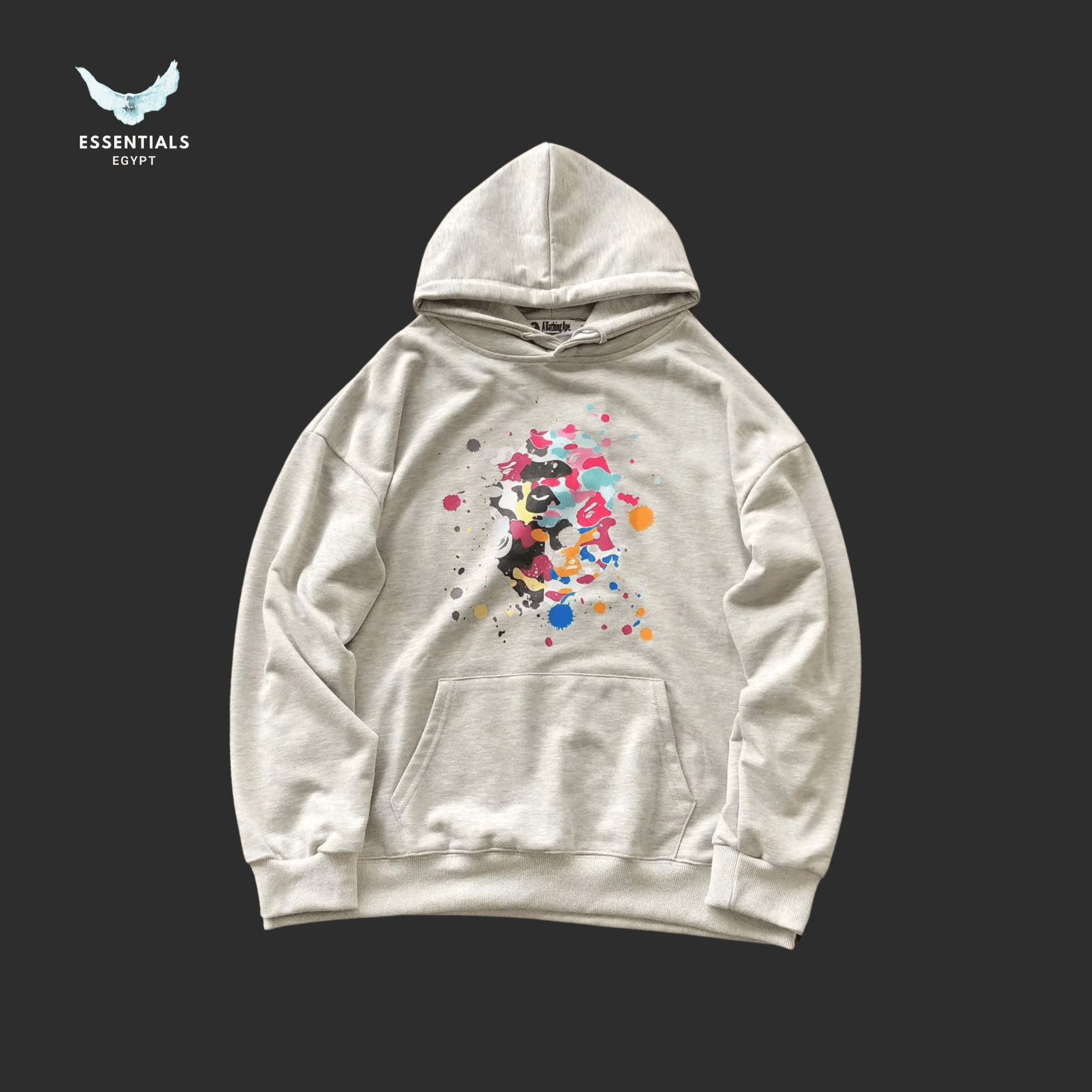 BAPE Paint Splatter Ape Hoodie – Street Art Drop - ESSENTIALS EGYPT