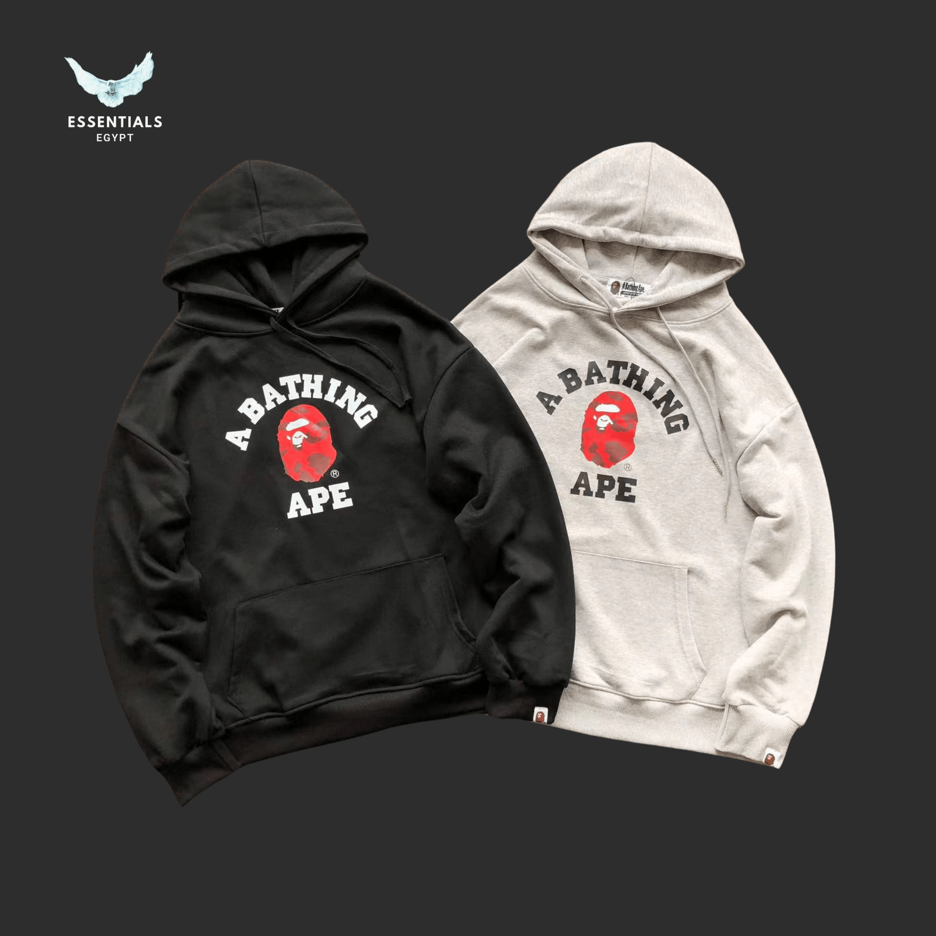 BAPE Red Circle Logo Hoodie – Minimal Drop - ESSENTIALS EGYPT