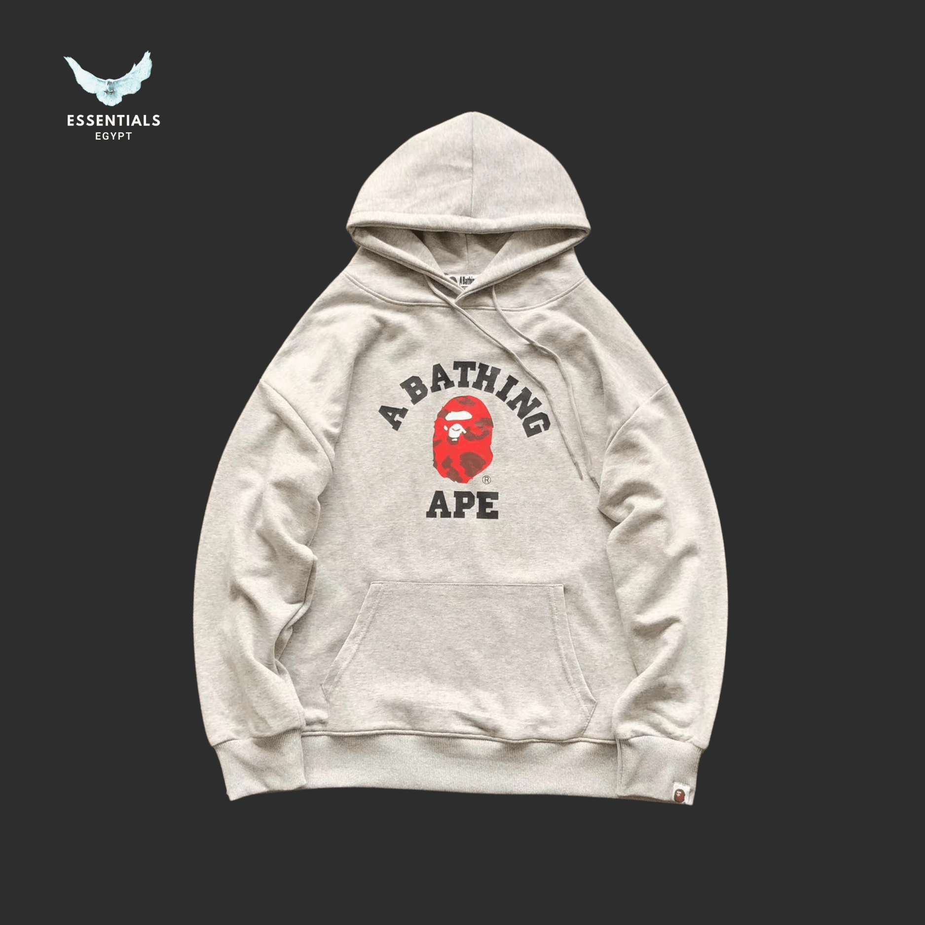 BAPE Red Circle Logo Hoodie – Minimal Drop - ESSENTIALS EGYPT