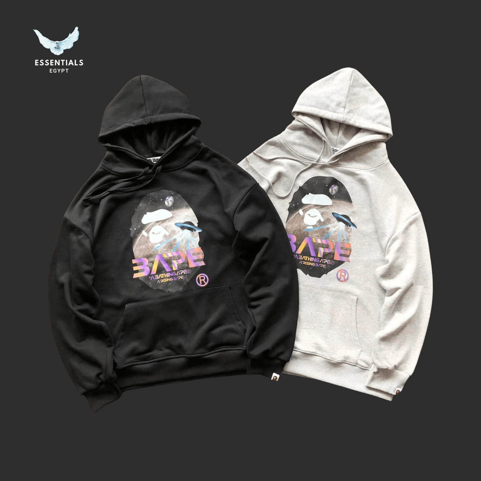 BAPE Shadow Ape Hoodie – 3D Effect Logo - ESSENTIALS EGYPT