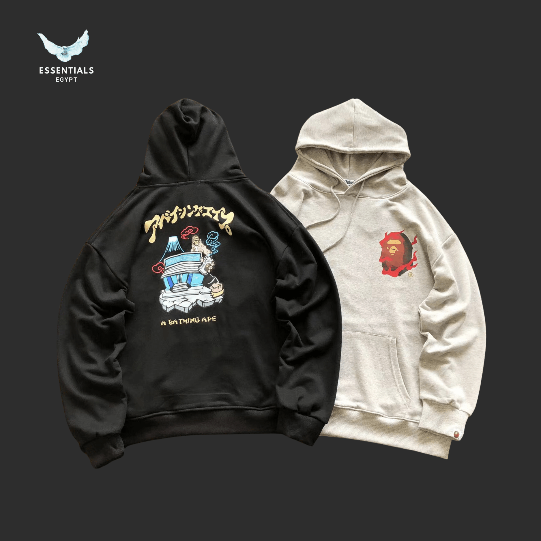 BAPE Robot Logo Hoodie – Dual Color - ESSENTIALS EGYPT