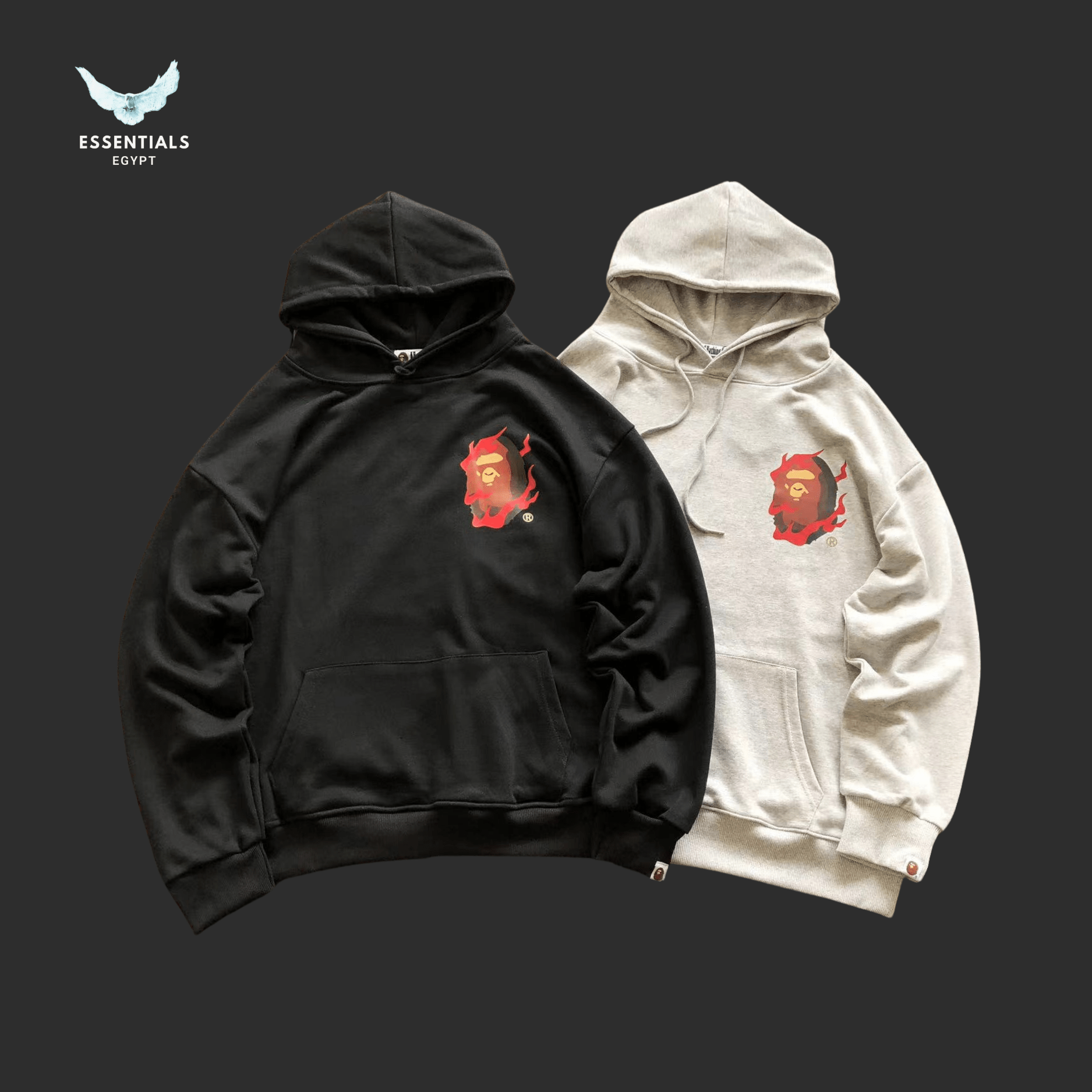BAPE Robot Logo Hoodie – Dual Color - ESSENTIALS EGYPT