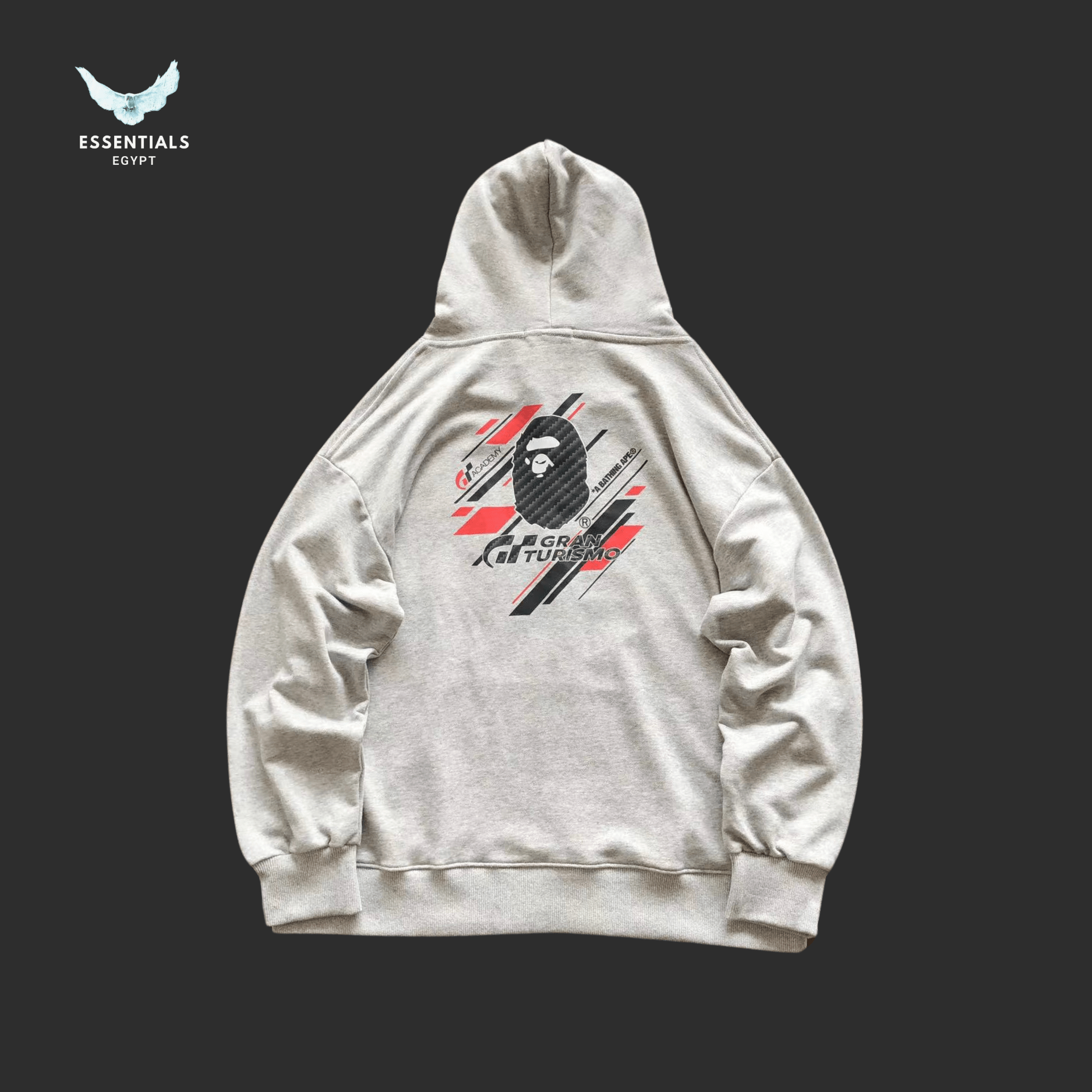 BAPE Hoodie – Slashed Ape Logo - ESSENTIALS EGYPT