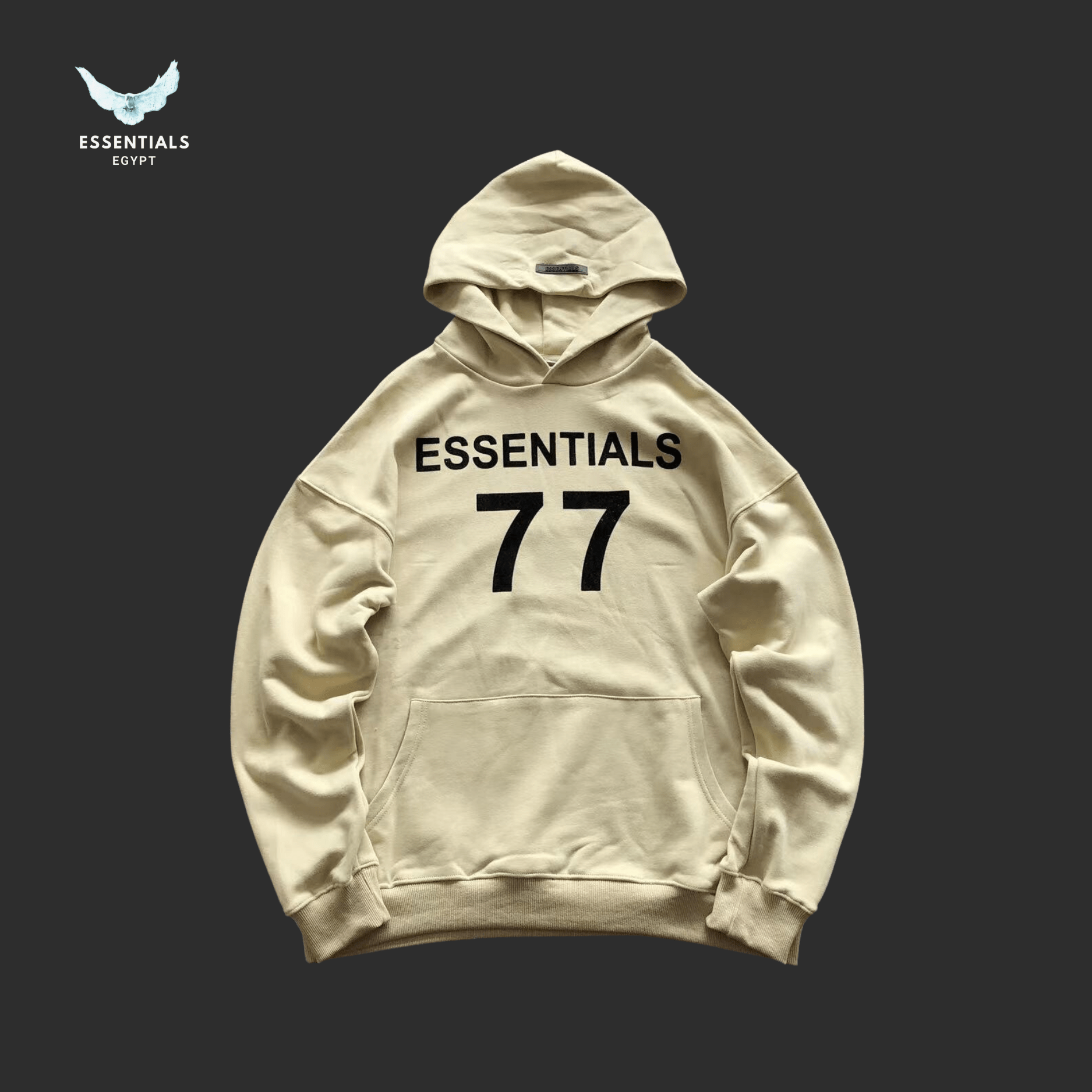 Essentials Hoodie – 77 Logo Print - ESSENTIALS EGYPT
