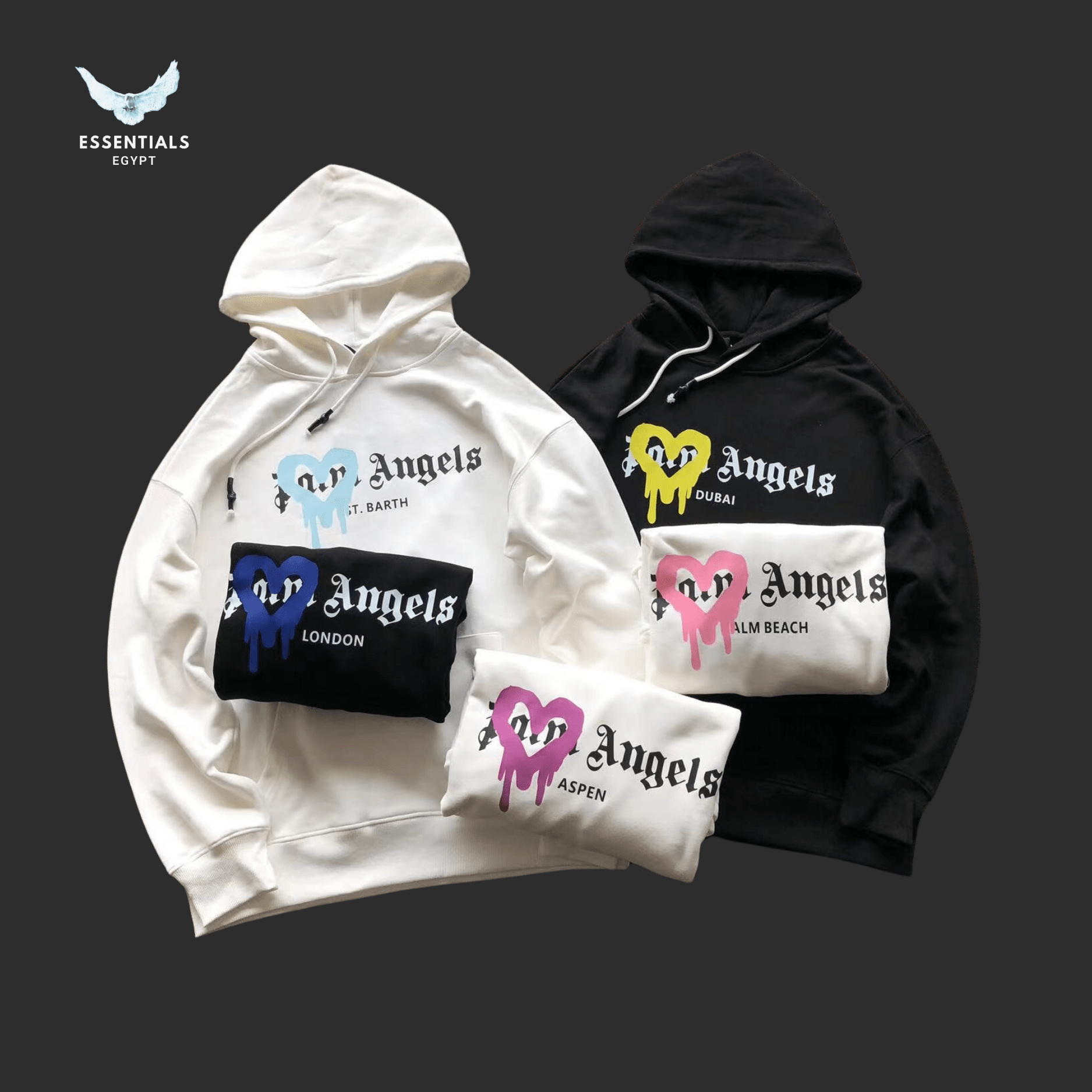 Palm Angels Hoodie – Dripping Heart City Series - ESSENTIALS EGYPT